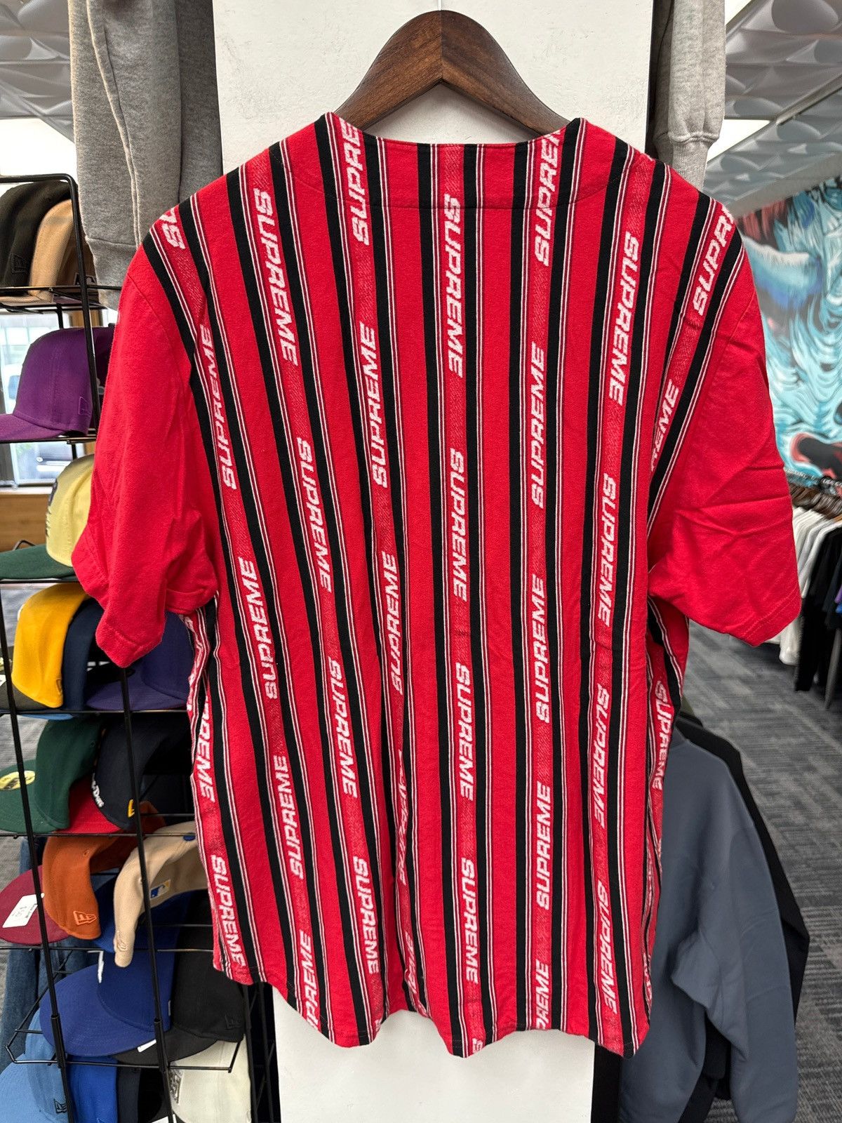 Supreme Supreme Jacquard Logo Baseball Jersey Size US L / EU 52-54 / 3 - 2 Thumbnail
