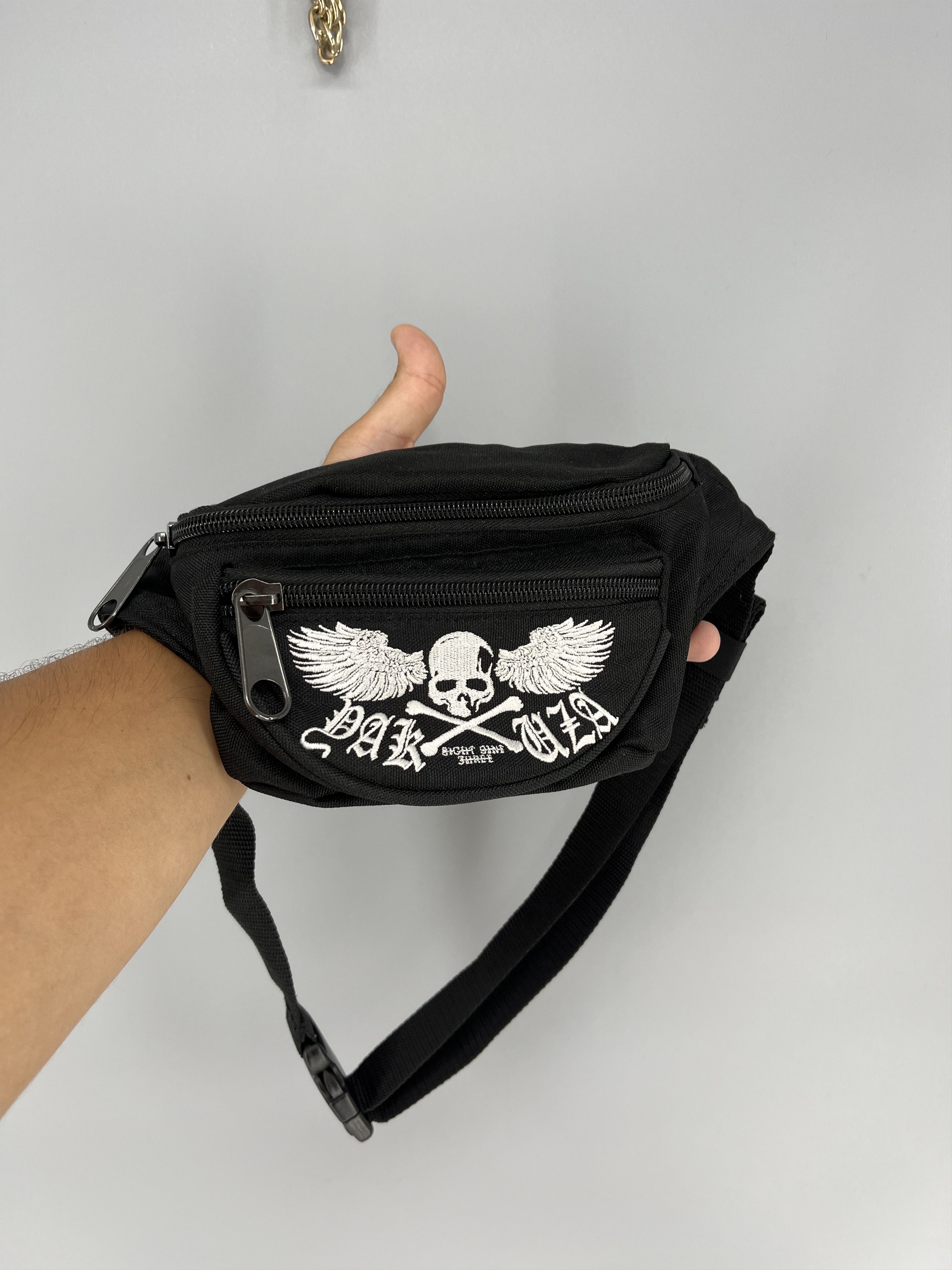 Japanese Brand Vintage Yakuza Bag 90s Logo Sculls AmericanWear Y2K Casual Size ONE SIZE - 4 Thumbnail