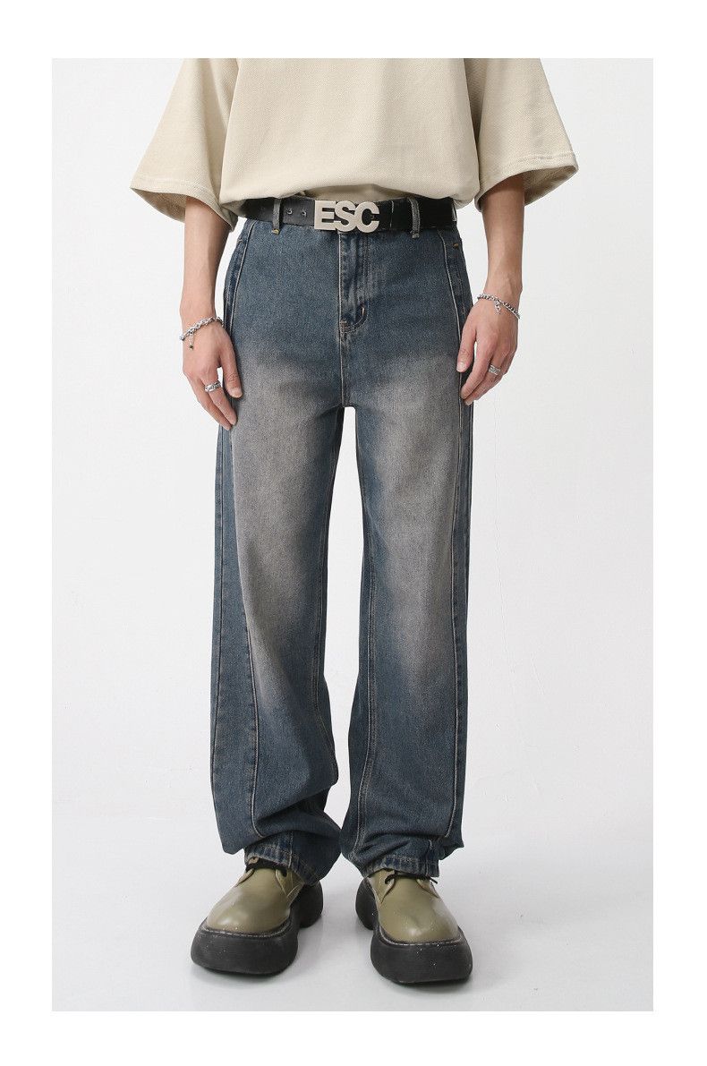Japanese Brand × Jean Retro straight-leg distressed side pocket casual jeans Size US 32 / EU 48 - 1 Thumbnail