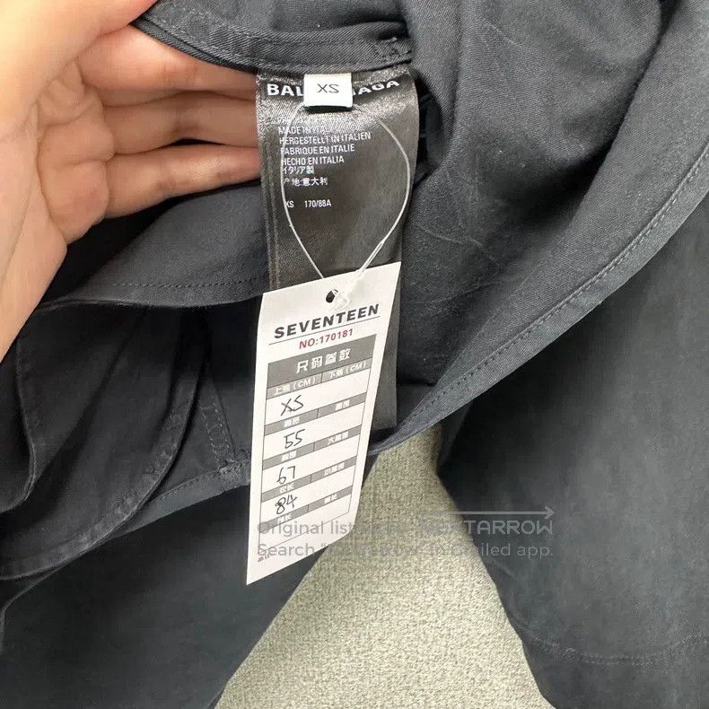 Balenciaga Balenciaga Black Wrinkled Canvas Work Jacket Size US XS / EU 42 / 0 - 6 Thumbnail