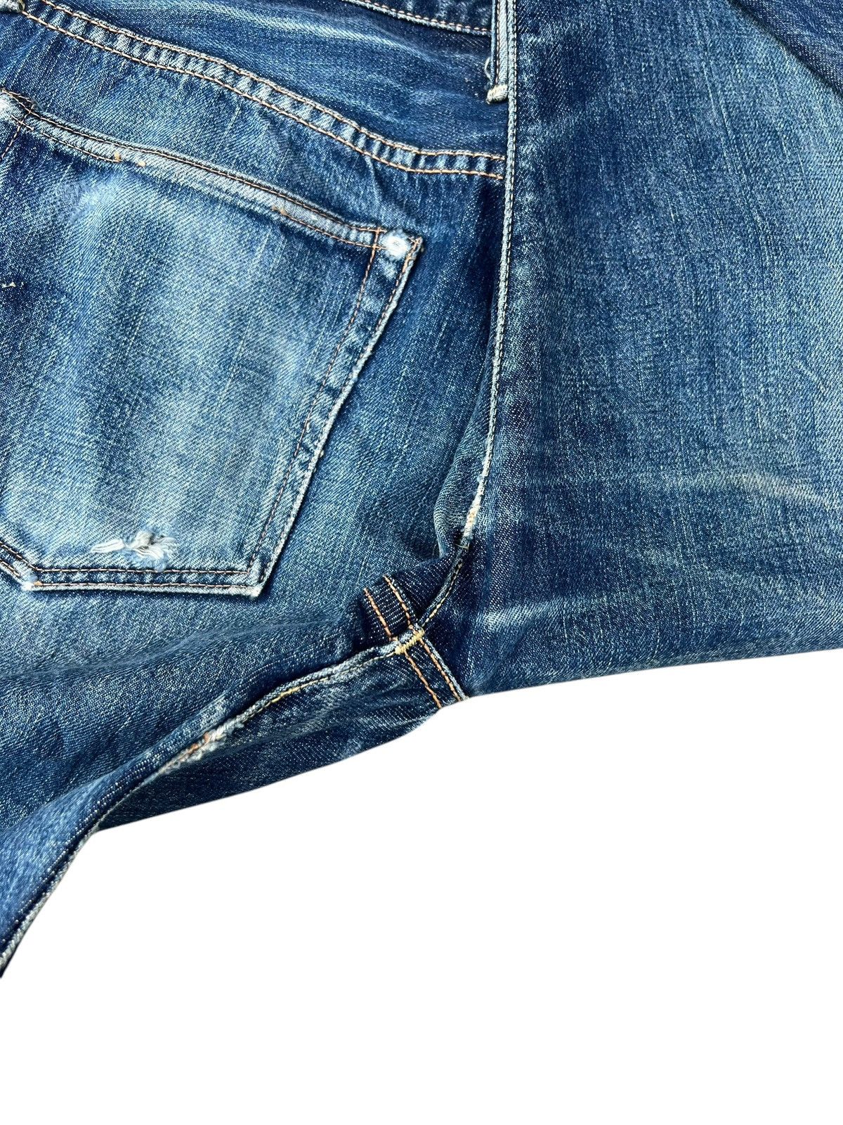 Denime Vintage GLEEM Clothing Japan Dirty Mud Denim Selvedge Jeans Size US 33 - 19 Thumbnail