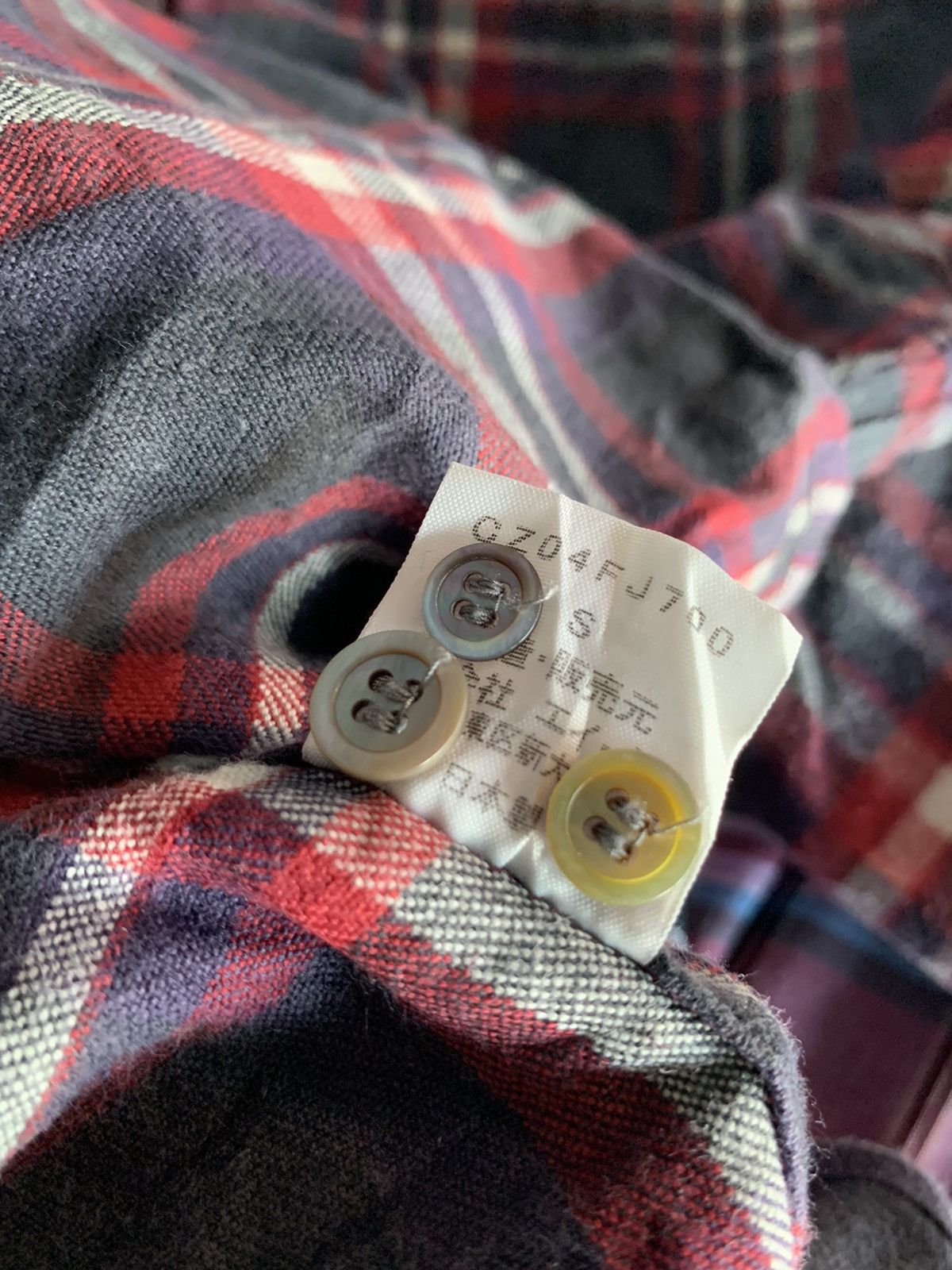 CABANE de ZUCCa × Issey Miyake × Zucca Cabane De Zucca Flannel Shirt Size US S / EU 44-46 / 1 - 9 Thumbnail