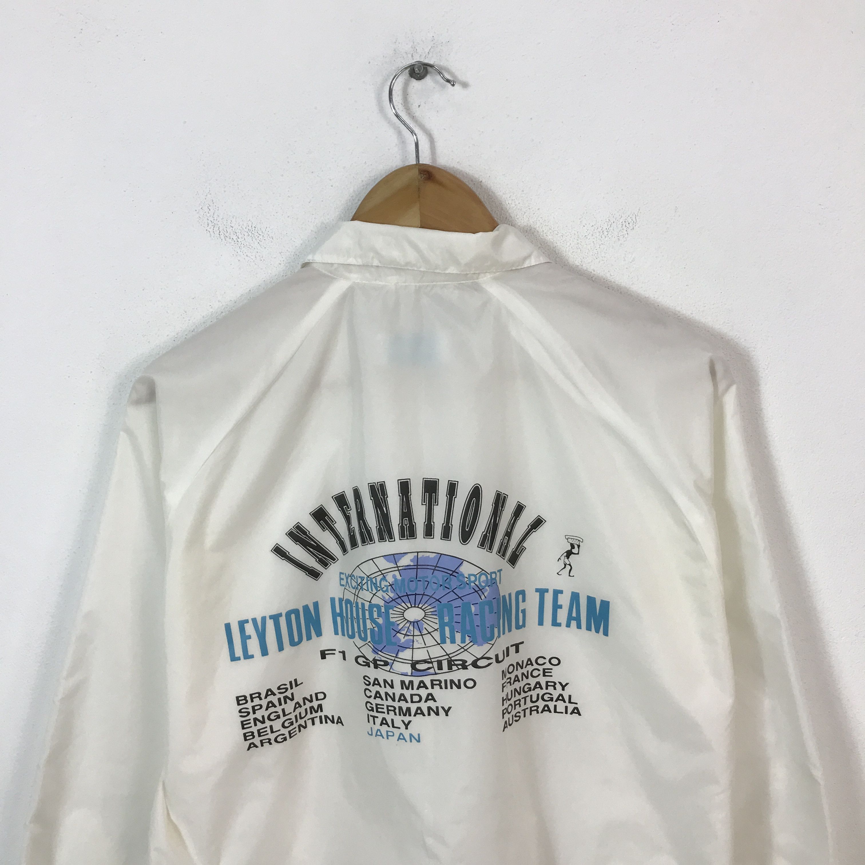 Japanese Brand Vtg leyton house racing japan light zip jacket Size US L / EU 52-54 / 3 - 4 Thumbnail