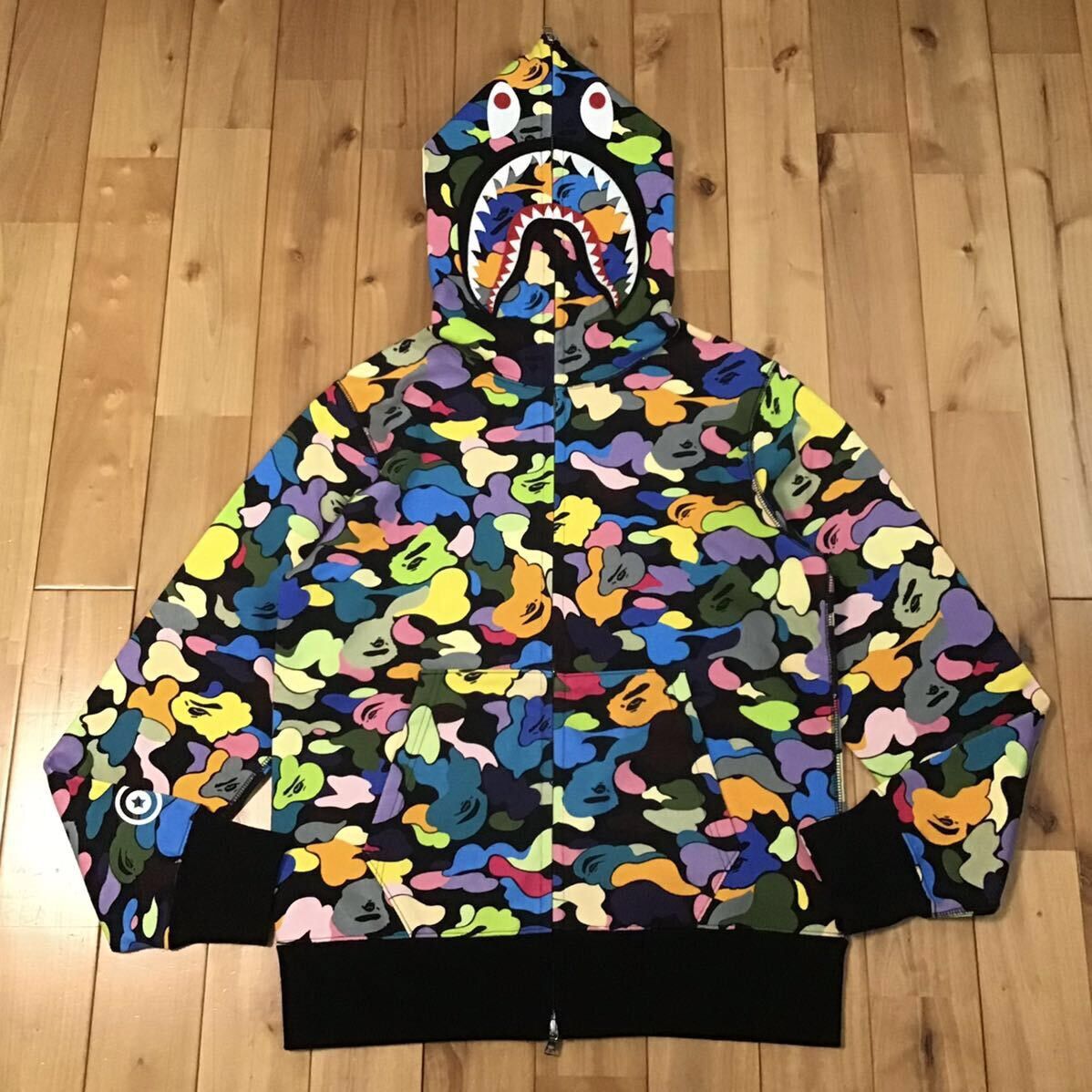 Bape BAPE Multi camo shark full zip hoodie a bathing ape Size US M / EU 48-50 / 2 - 1 Thumbnail