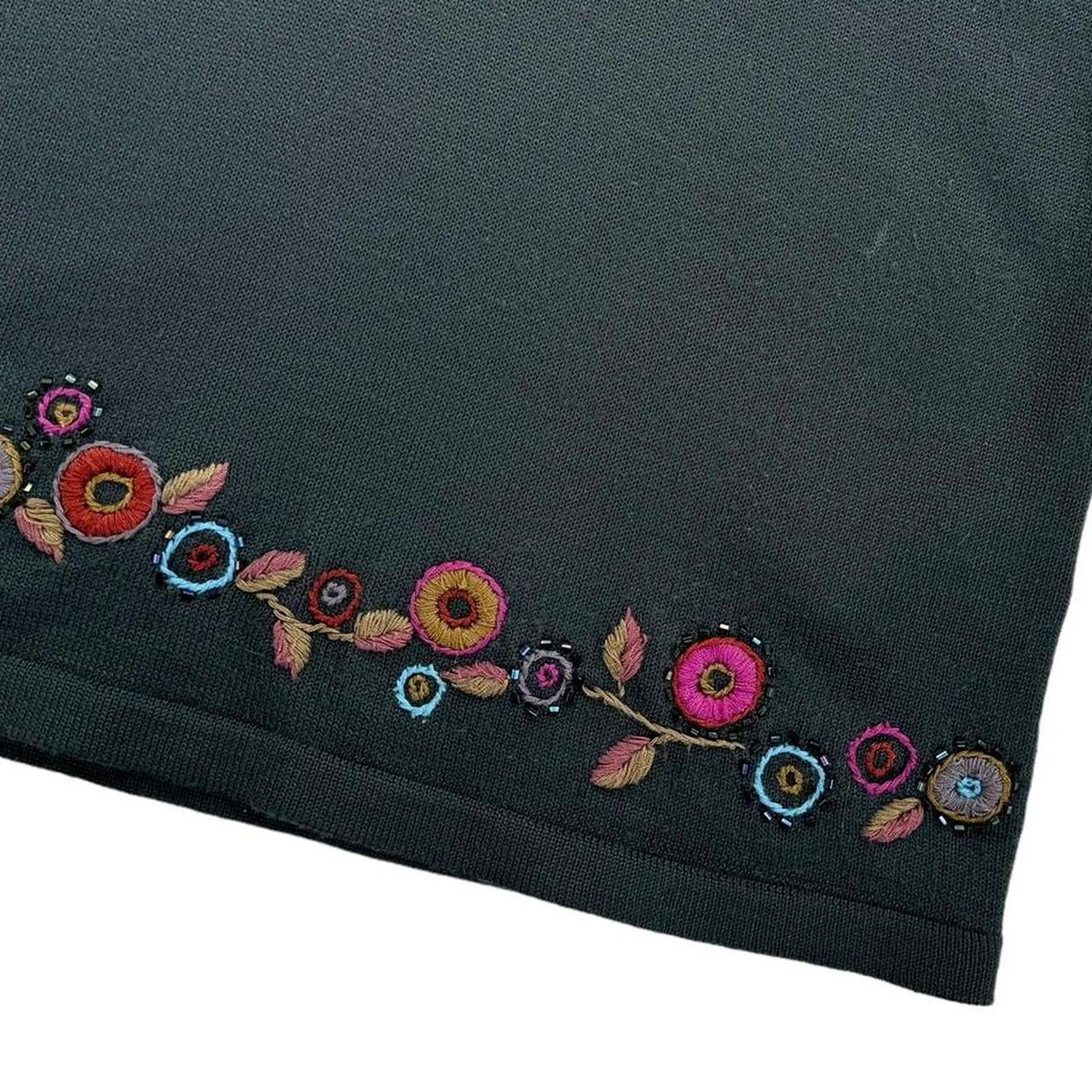 Marks & Spencer St Michael 90s Vintage Floral Embroidered Cottage Jumper Size S / US 4 / IT 40 - 3 Thumbnail