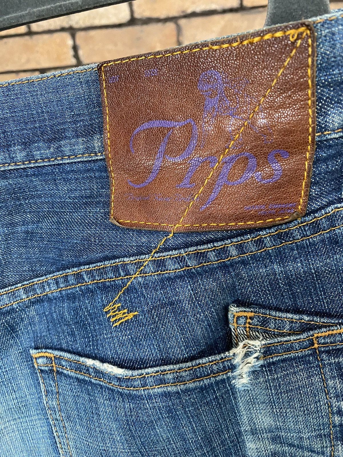 Prps $482 OG PRPS JAPAN DISTRESSED JEANS DENIM SLIM DISTRESSED Size US 34 / EU 50 - 3 Thumbnail