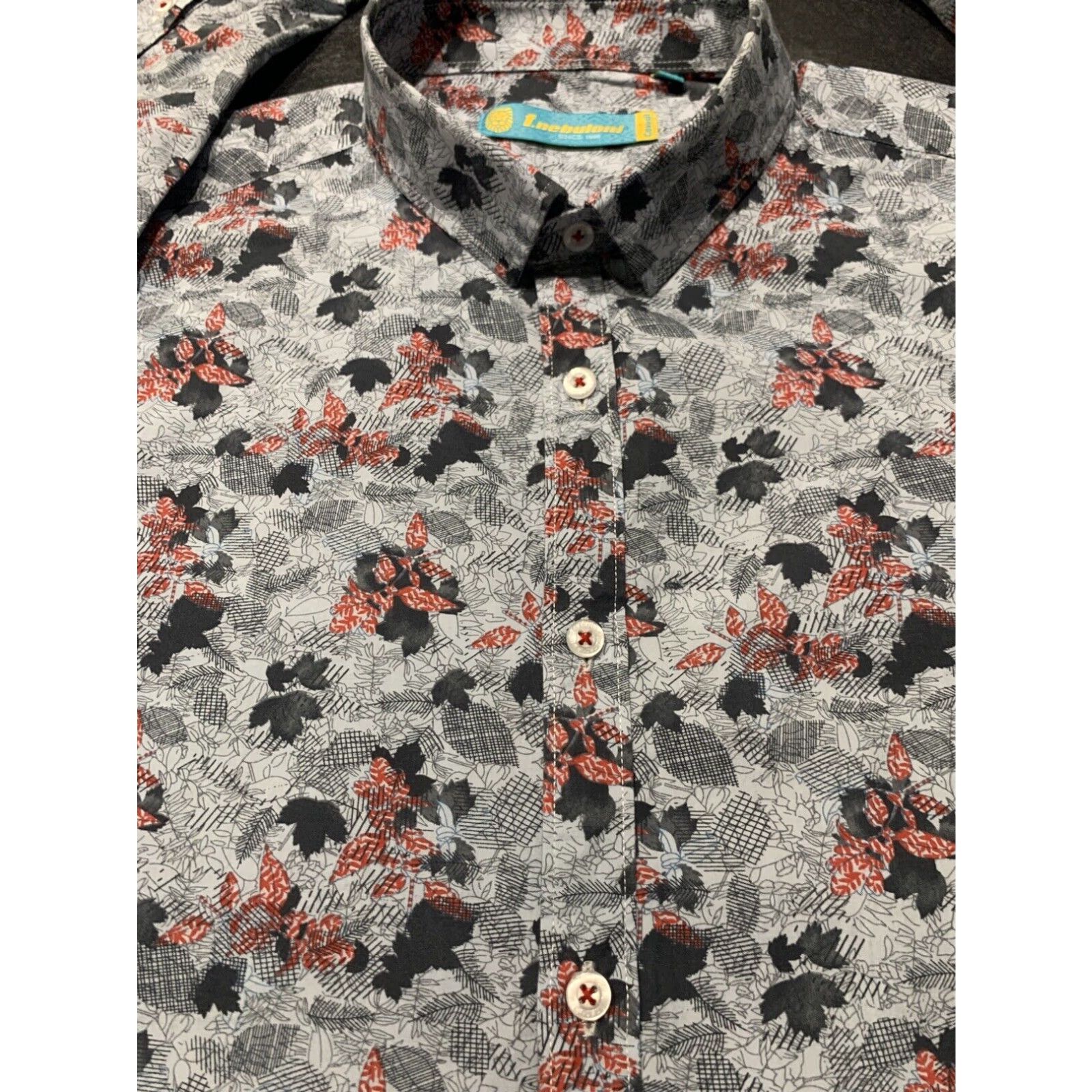 Vintage VINTAGE FLOWERS Floral Long Sleeve Button-Up Casual Mens Gray XL Shirt Size US XL / EU 56 / 4 - 3 Thumbnail