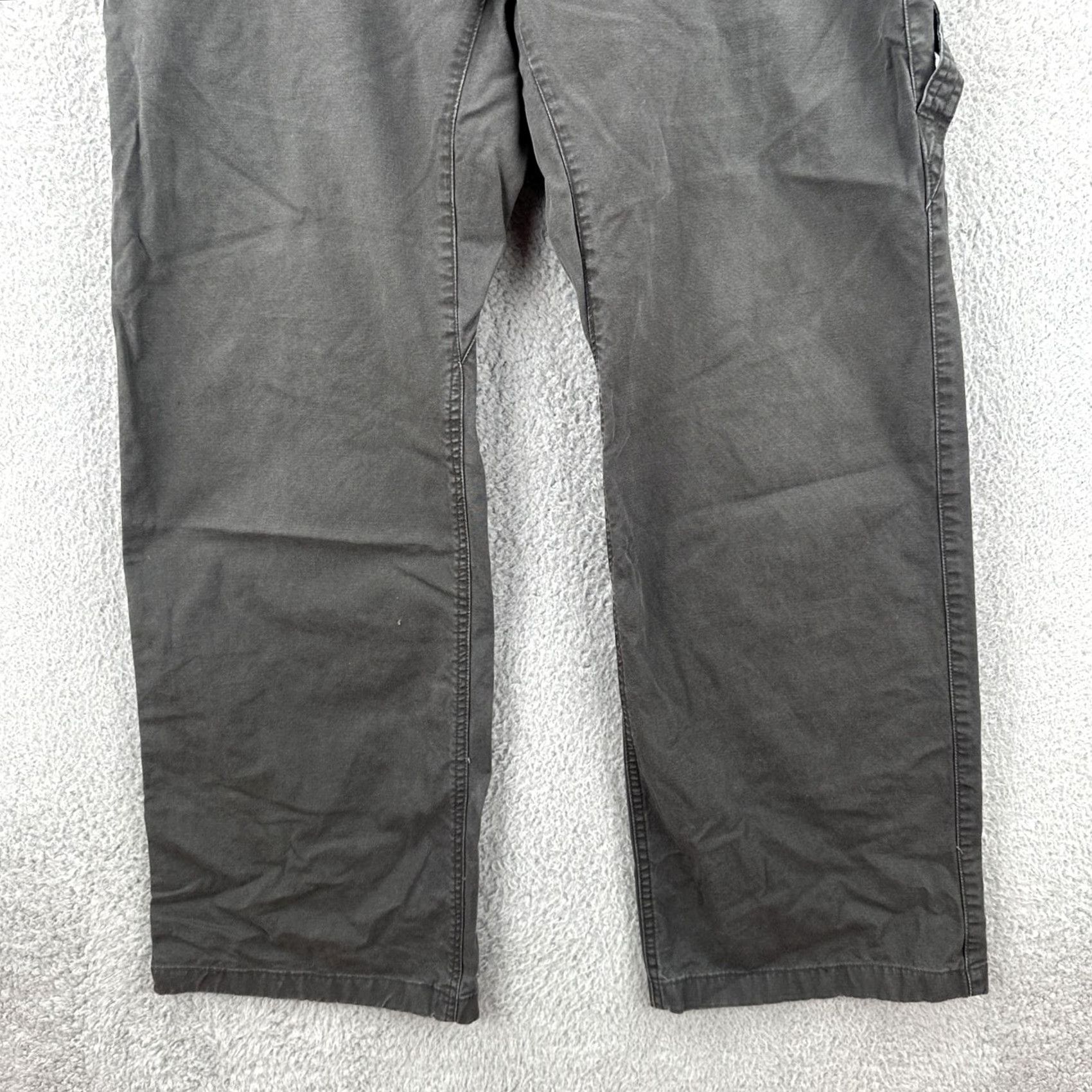 Prana prAna Men’s XL Gray Belted Straight Leg Chino Pants 38x34 Outdoor Hiking Gorp Core EUC worn logo Size US 36 / EU 52 - 4 Thumbnail