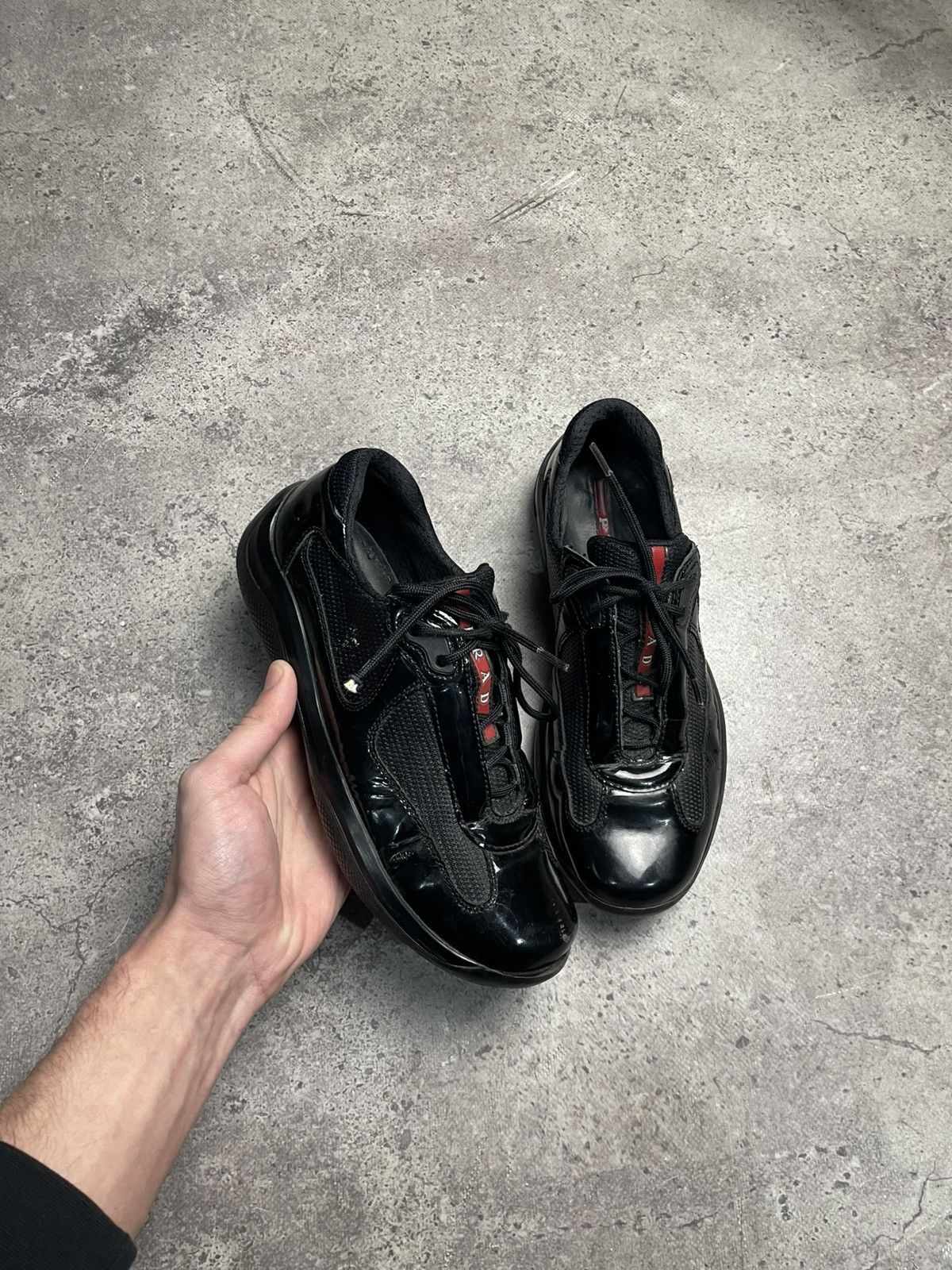 Prada Vintage Prada Americas Cup Rare Black sneakers shoes EU37 Size US 7 / IT 37 - 1 Thumbnail