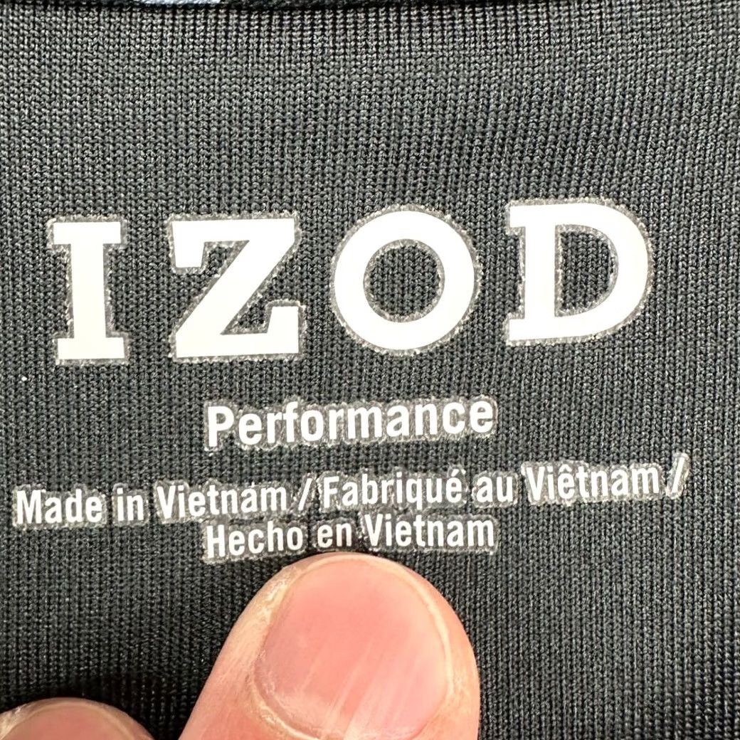Izod Izod Golf Polo Shirt Mens Large Black Stripe Performance Short Sleeve Logo Shirt Size US L / EU 52-54 / 3 - 4 Thumbnail