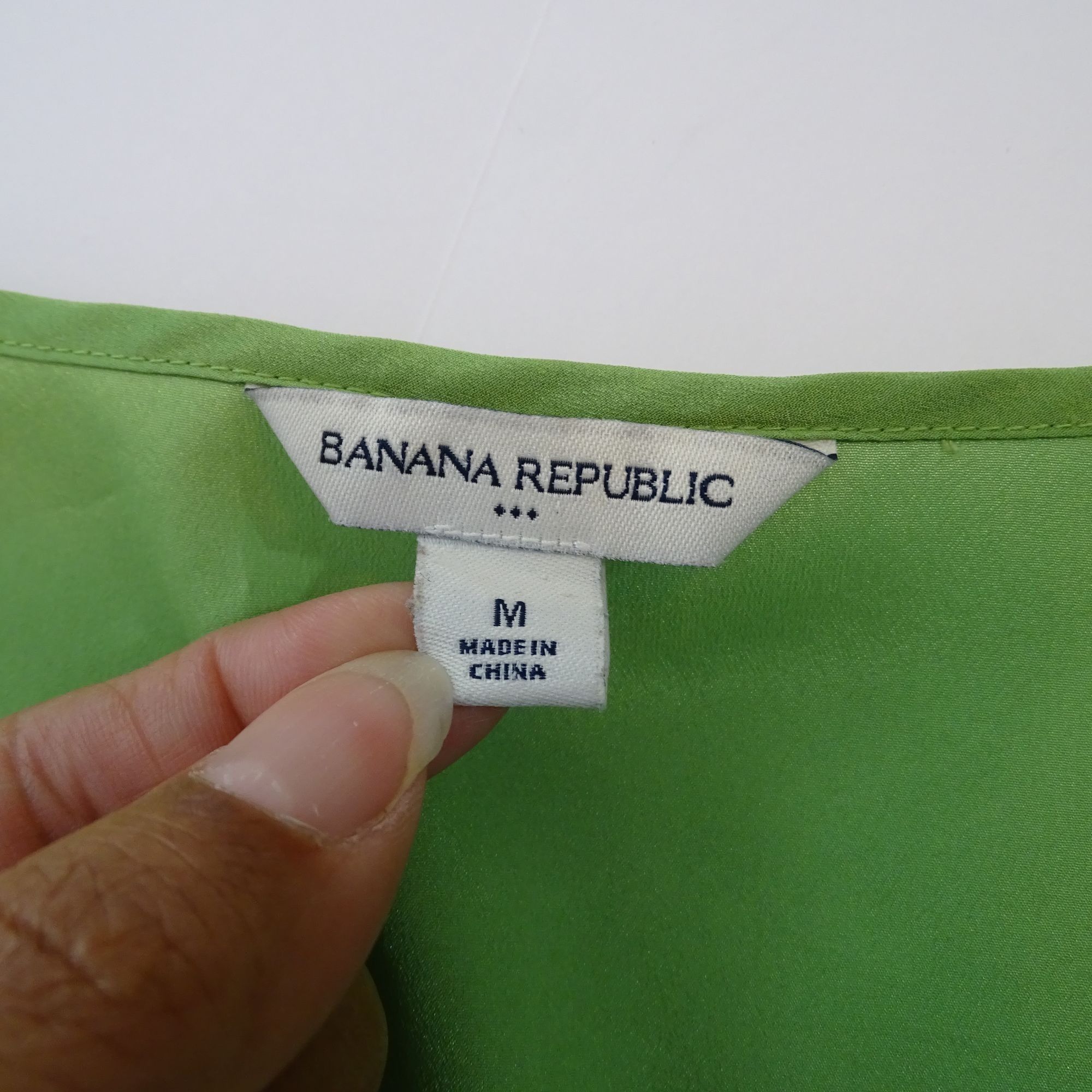 Banana Republic Banana Republic Women Green Ruffle Front Peplum Top Size M Size M / US 6-8 / IT 42-44 - 5 Thumbnail