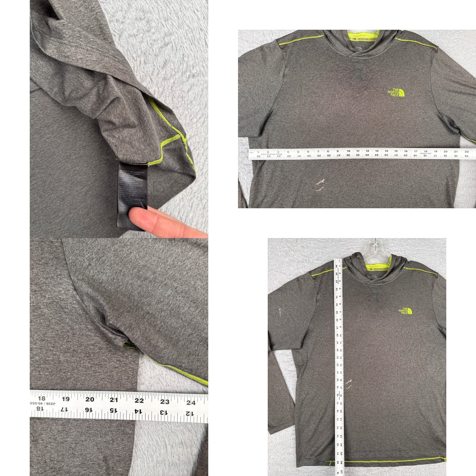 The North Face The North Face Shirt Men Large Gray Long Sleeve Hooded Flashdry Polyester READ Size L / US 10 / IT 46 - 8 Thumbnail