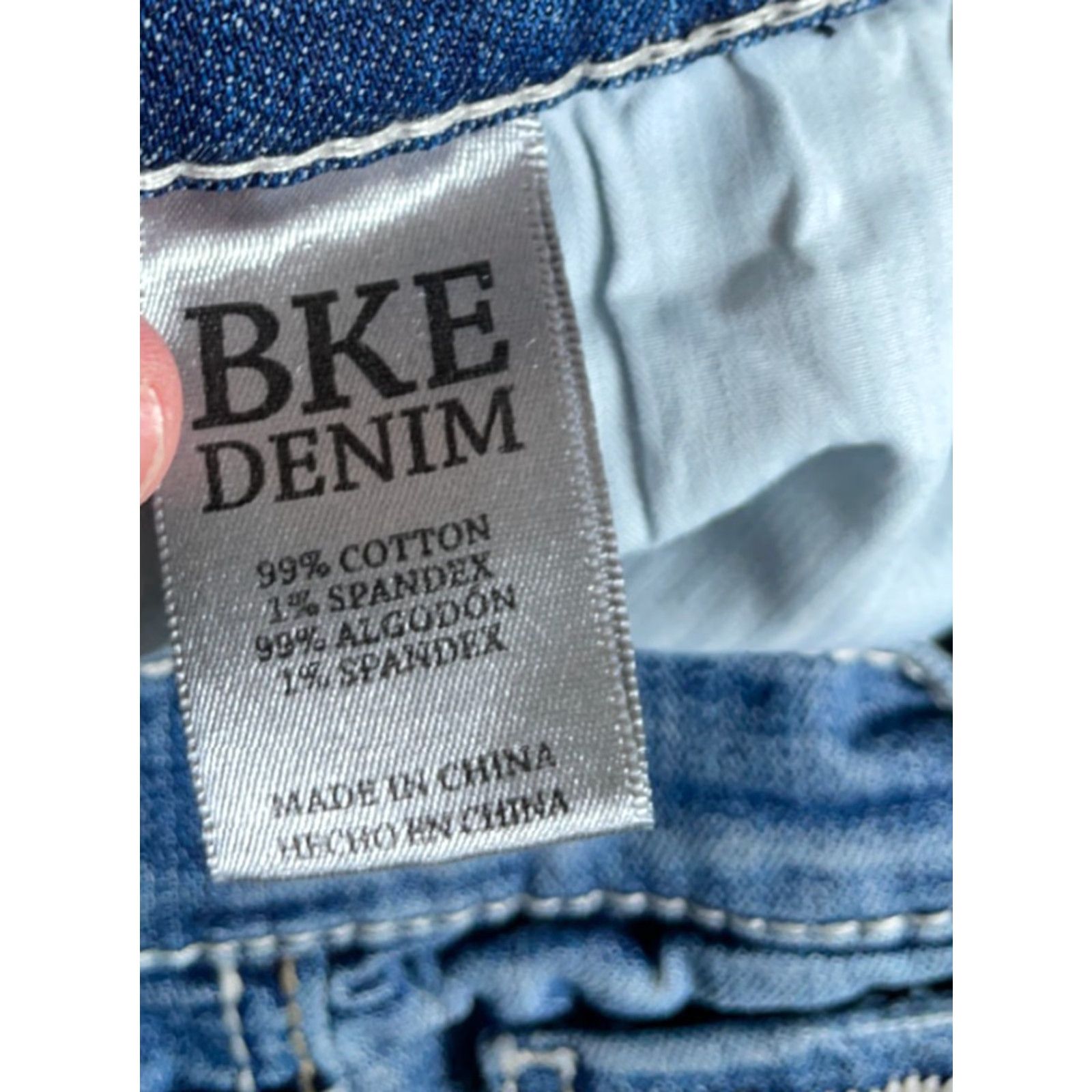 Vintage VINTAGE Buckle Bke Tyler Jeans Straight 33x30 Blue Denim Mid Rise 90s Hipster Grunge Mens Size US 33 - 4 Thumbnail