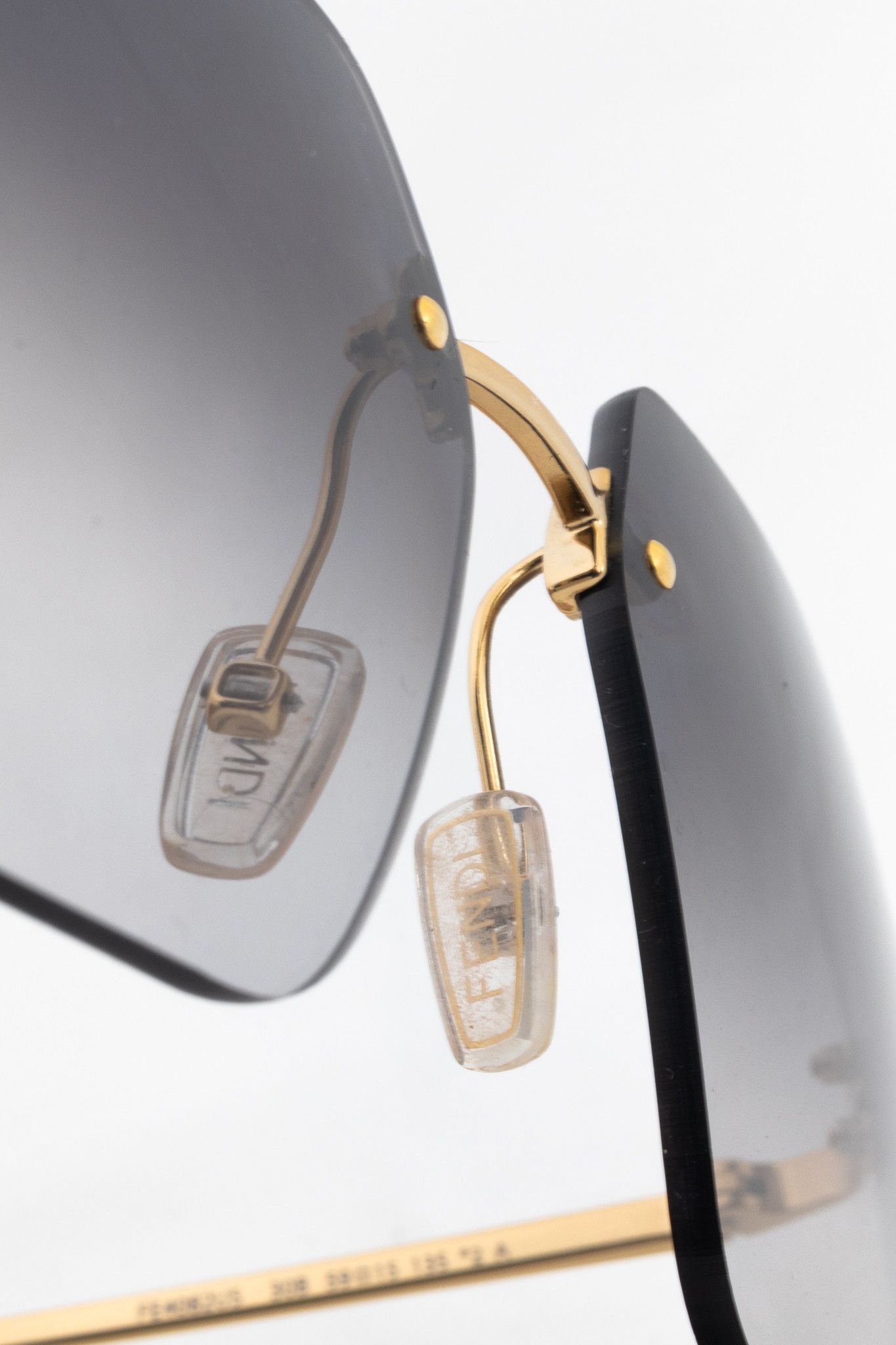 Fendi Fendi First FE4082US Gold-Tone FF-Crystal Square Sunglasses Size ONE SIZE - 7 Thumbnail