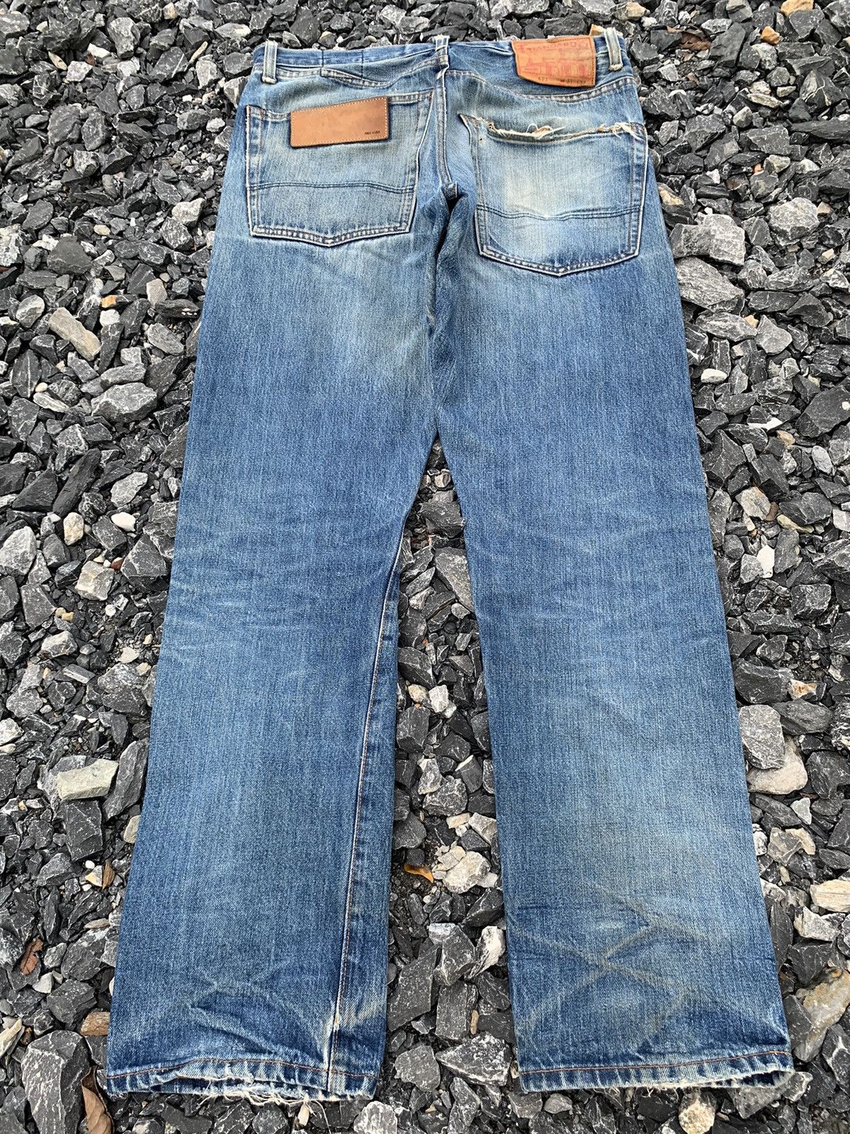 Japanese Brand VINTAGE FIRST STANDARD CO RUSTY FADED DISTRESSED DENIM Size US 33 - 4 Thumbnail