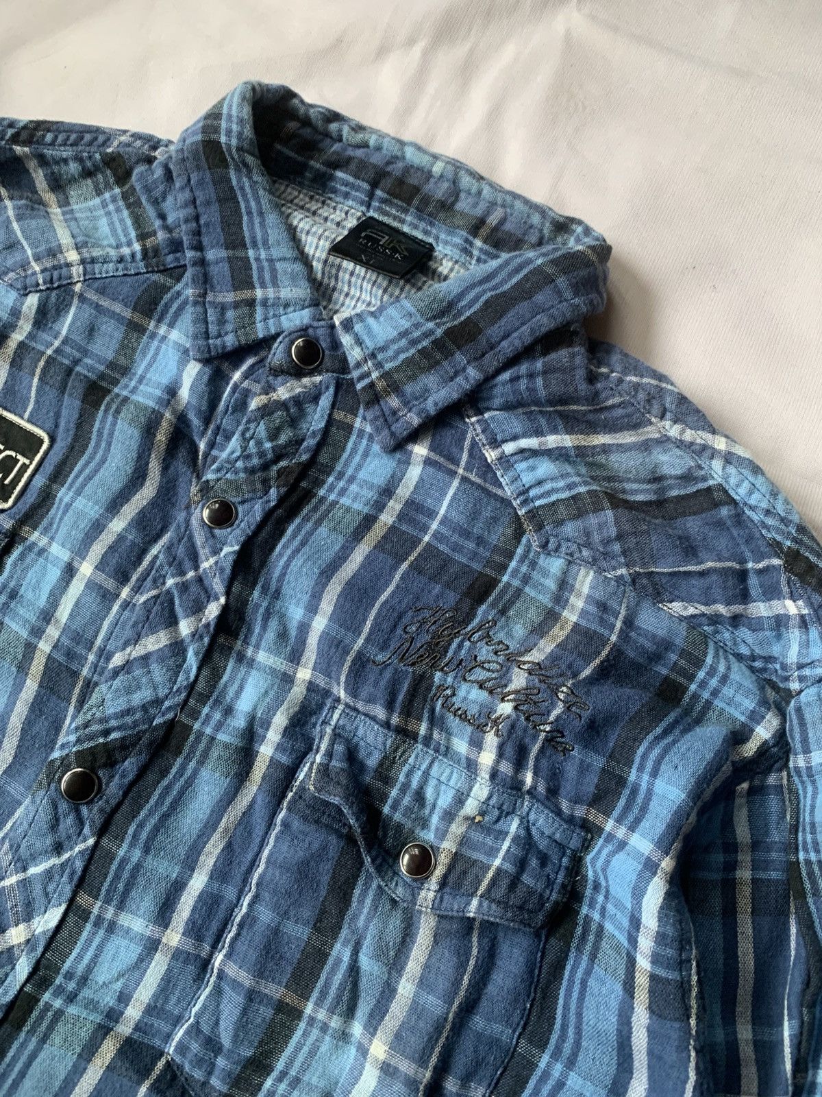 Japanese Brand Japanese Russ K Poem Plaid Flannel Size US XL / EU 56 / 4 - 5 Thumbnail