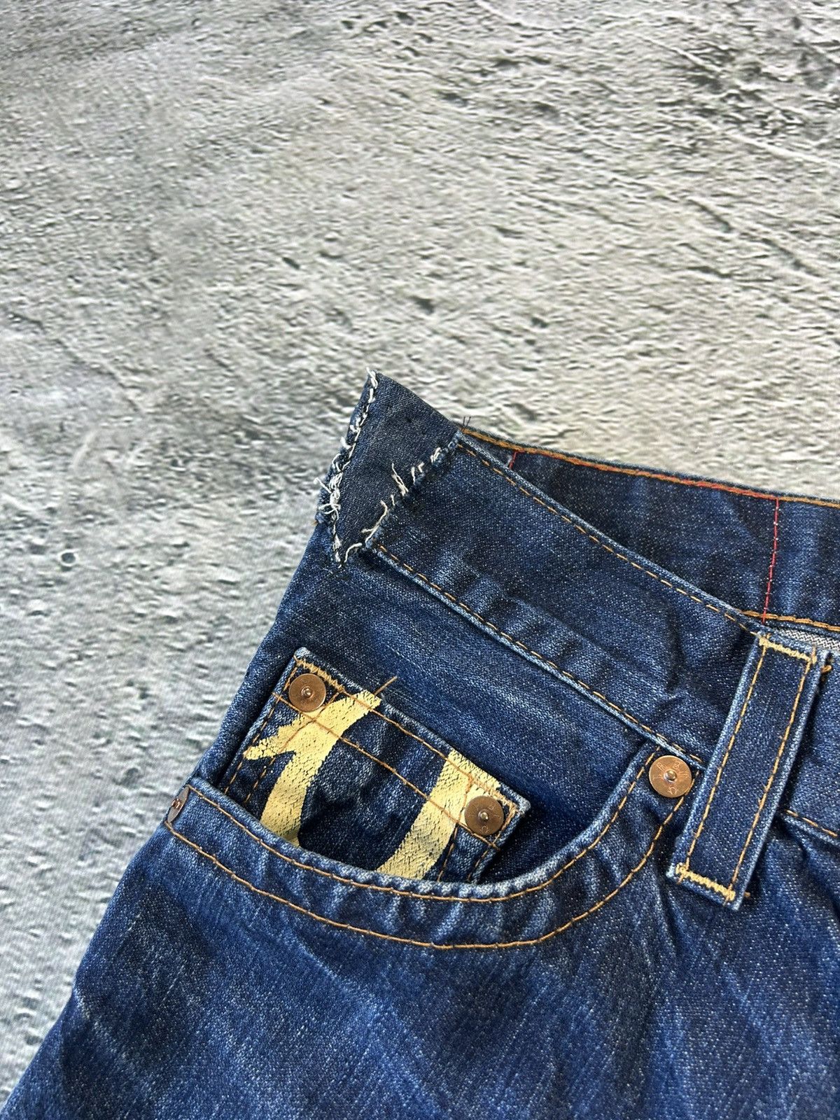 True Religion × Vintage True Religion jeans big logo painted blue Y2K Size US 31 - 6 Thumbnail