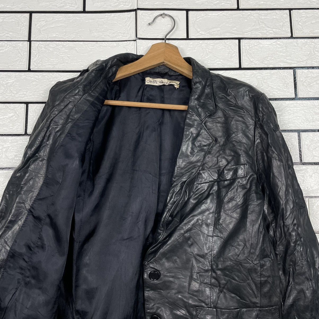 Japanese Brand C'est Chouette Leather Jacket Size M / US 6-8 / IT 42-44 - 10 Thumbnail