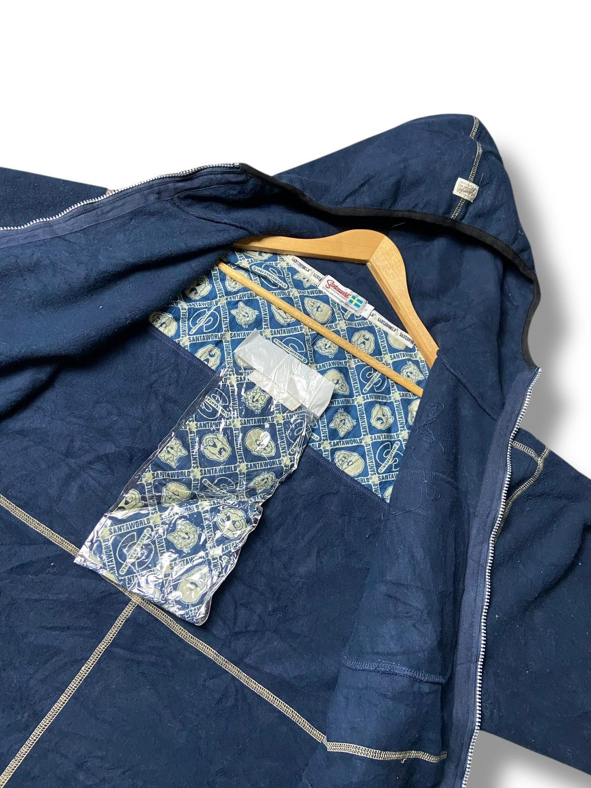 Japanese Brand Santaworld Sweden 1984 F Hooded Fleece Jacket (156) Size US XXL / EU 58 / 5 - 3 Thumbnail