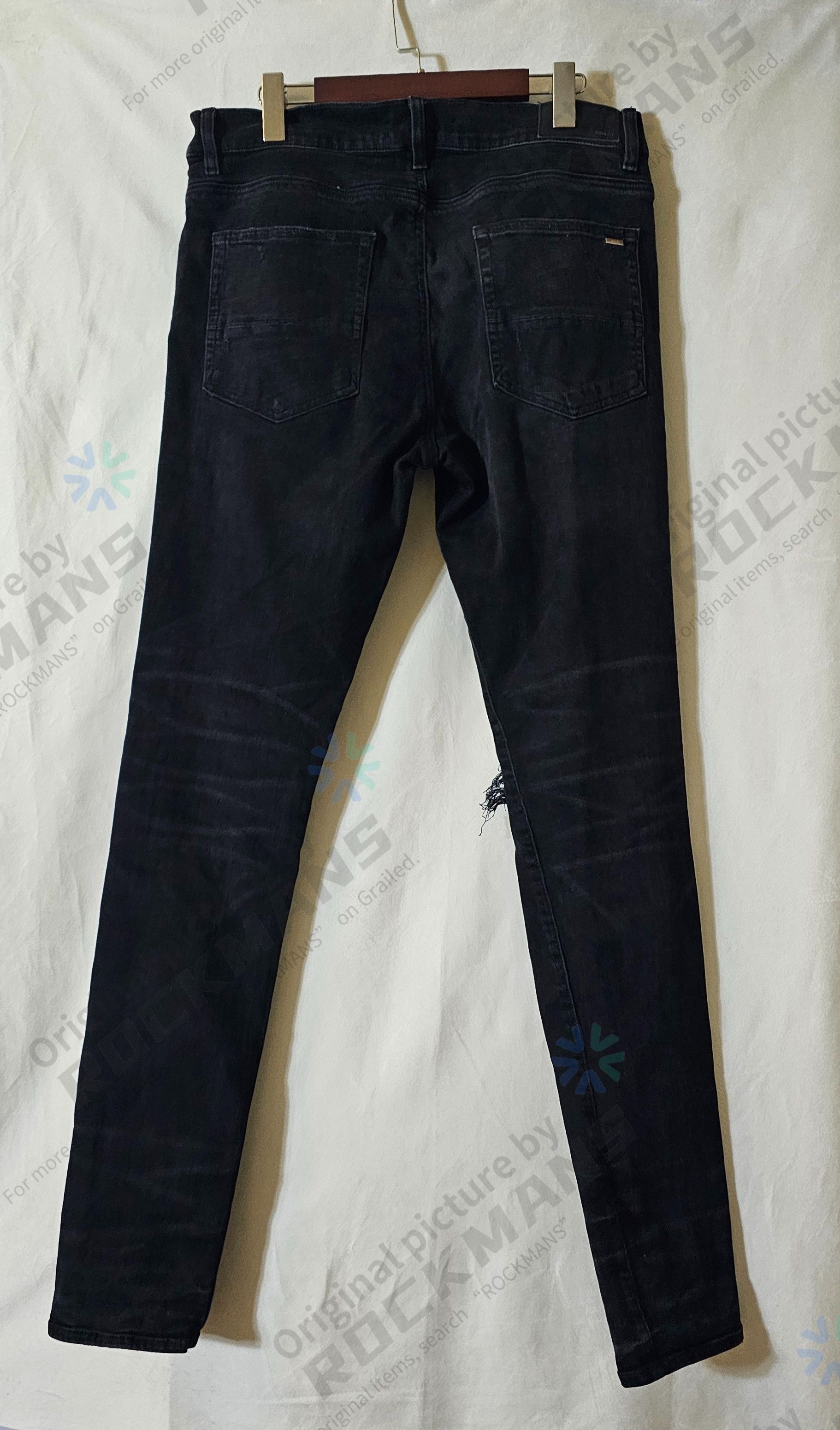 Amiri Amiri MX1 Animation Patch Jeans Aged Black Size 34 Size US 34 / EU 50 - 4 Thumbnail