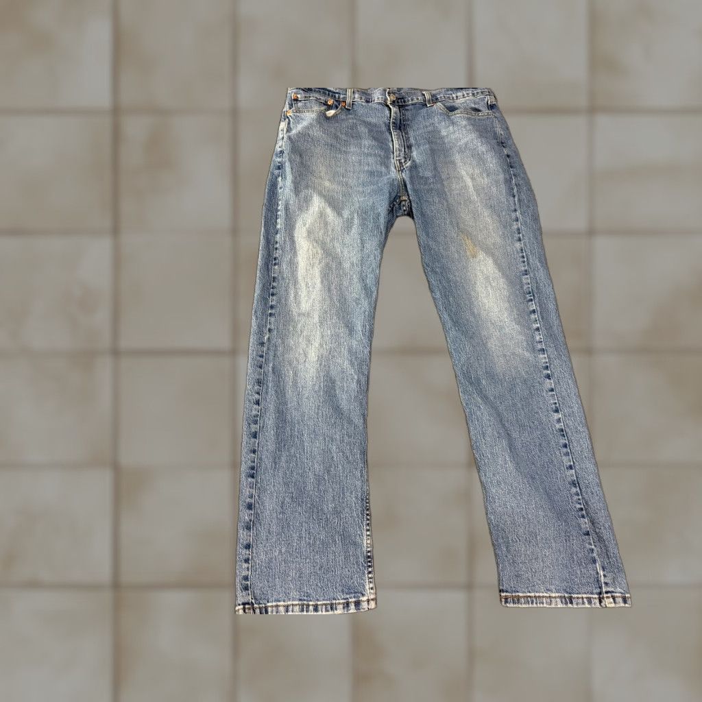 Levi's Levi's 505 Jeans Mens 40x32 Blue Denim Regular Fit Straight Leg Jeans 5-Pocket Logo Vintage No Size US 40 / EU 56 - 1 Thumbnail