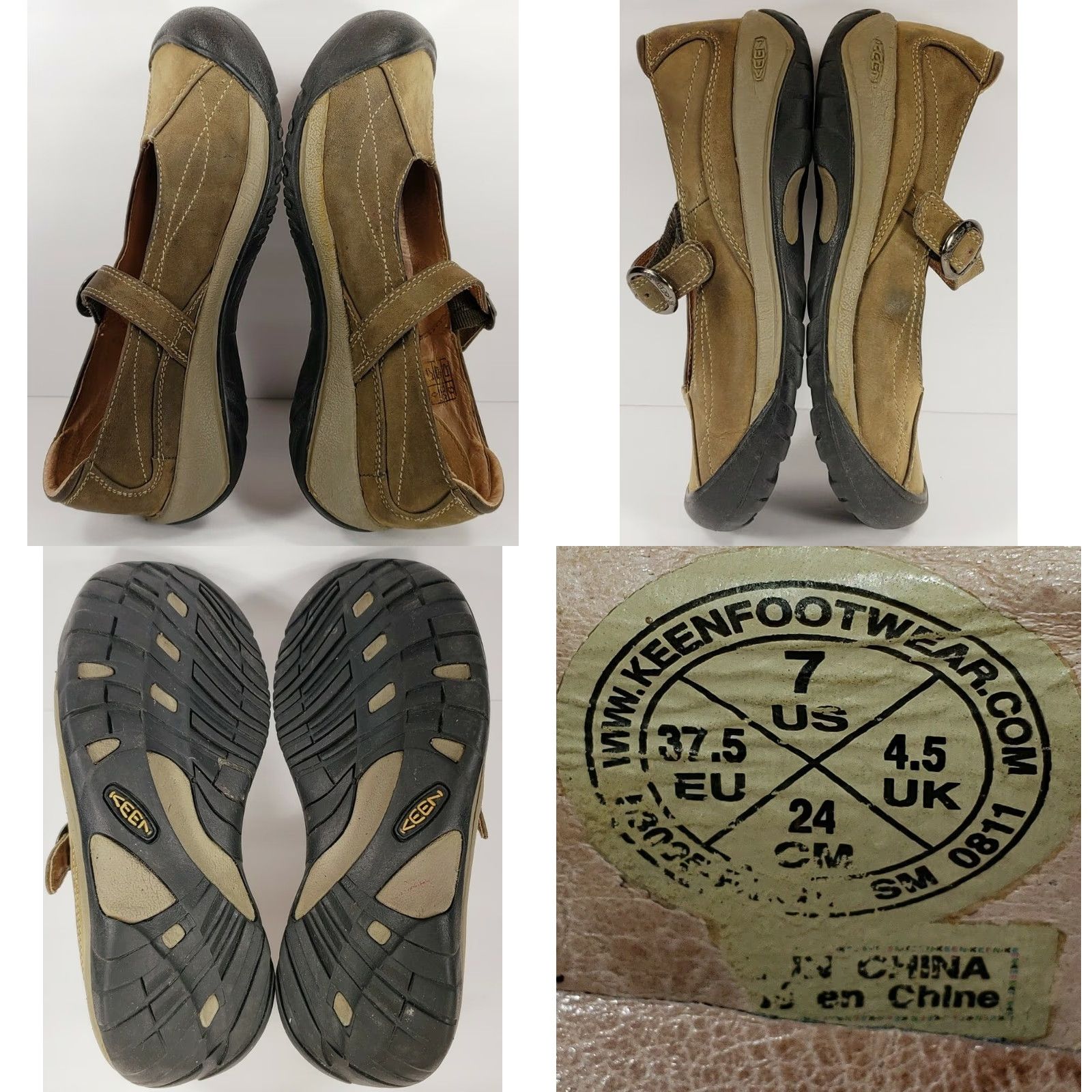 KEEN KEEN Presidio Mary Jane Olive Color Leather Flats Buckle Strap Women's 7 Size US 7 / IT 37 - 8 Thumbnail