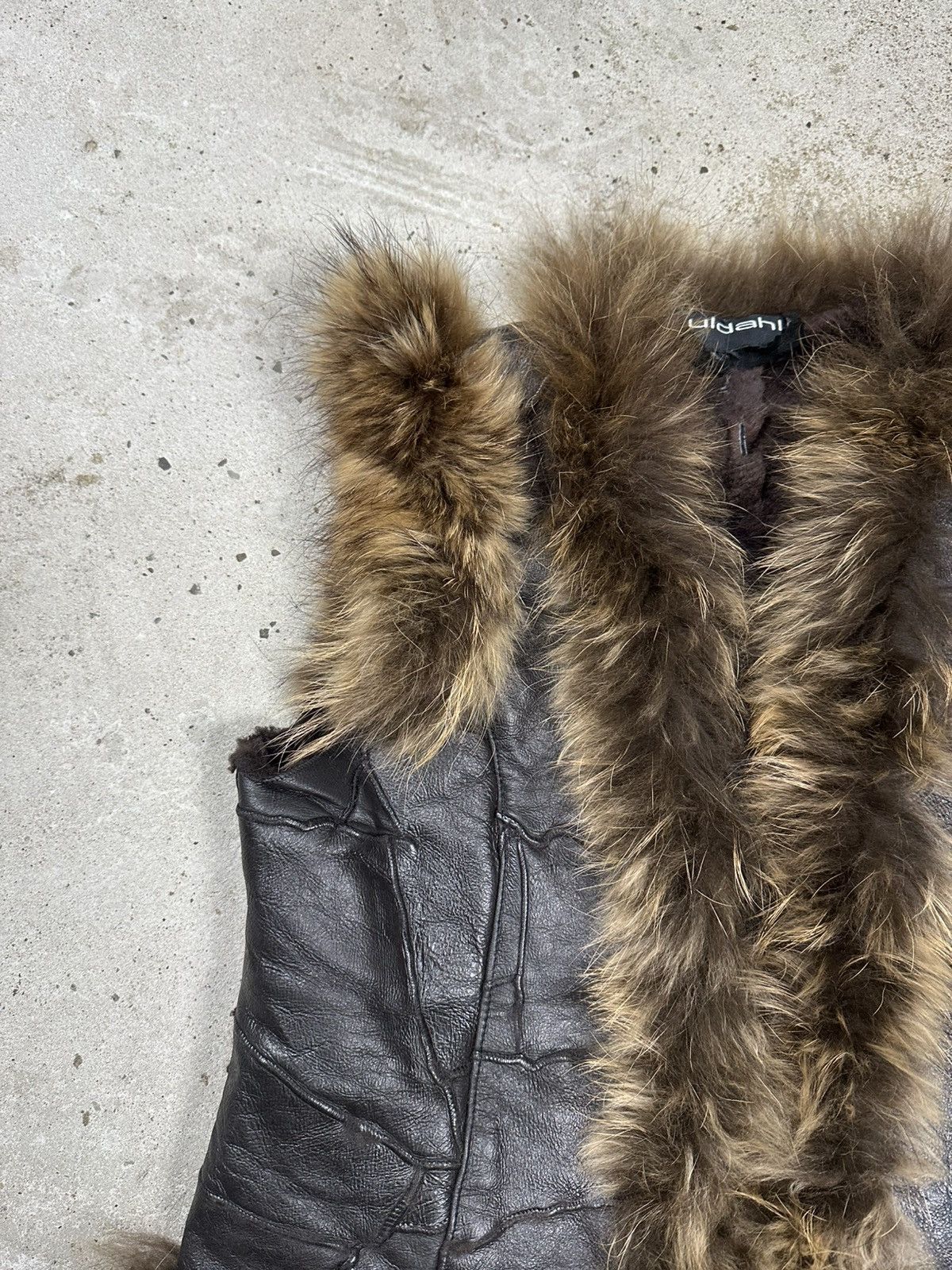 If Six Was Nine Vintage Y2K Lamb Leather Patchwork Vest Racoon Fur japan Size US S / EU 44-46 / 1 - 6 Thumbnail