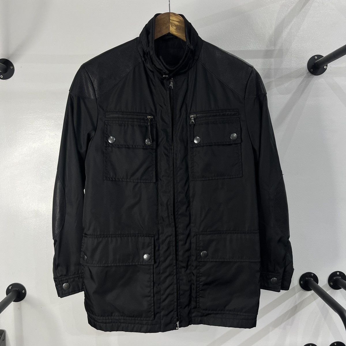 Prada Prada Nylon Leather Bomber Jacket Size US S / EU 44-46 / 1 - 1 Thumbnail
