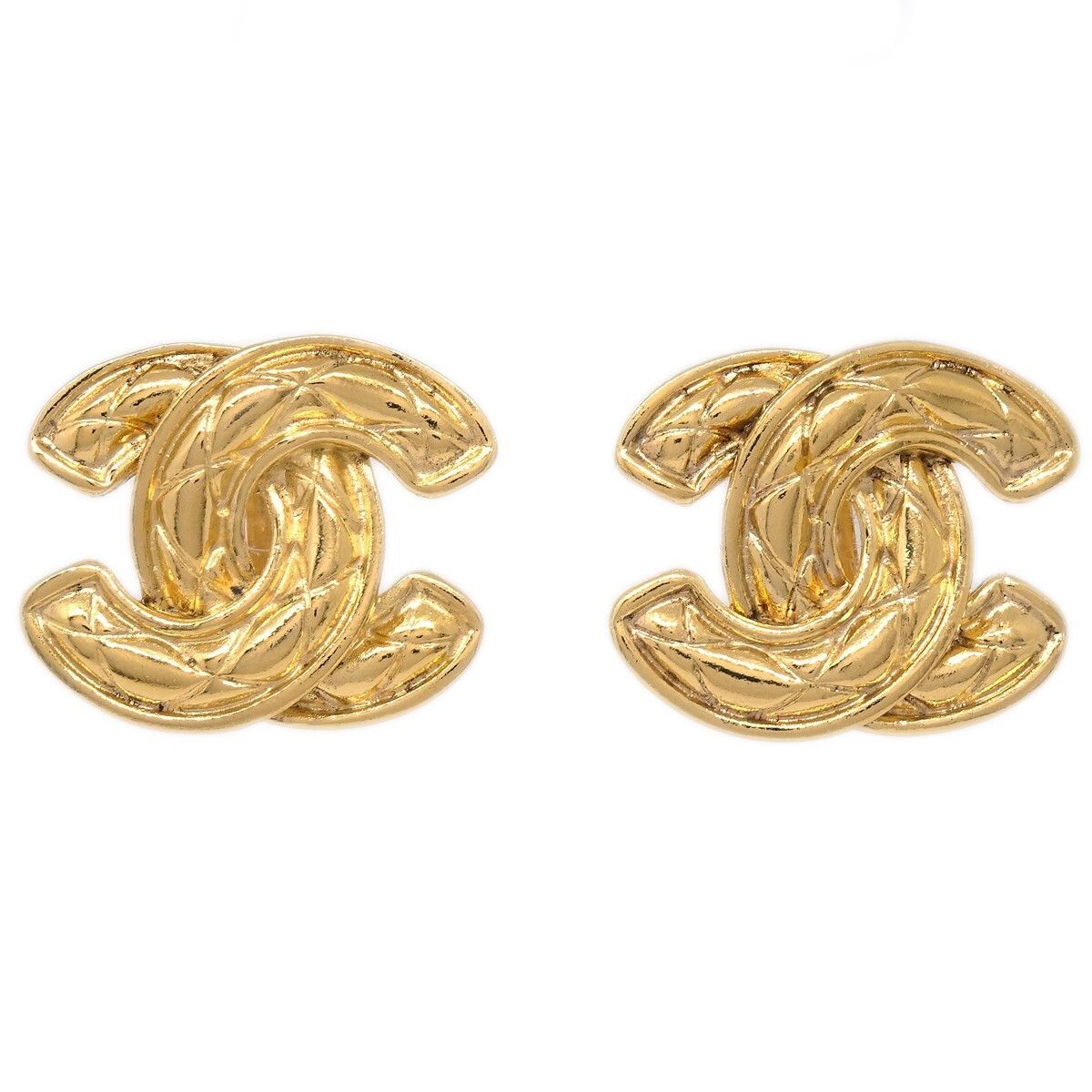 Chanel Chanel CC Clip-On Quilted Metal Size ONE SIZE - 1 Thumbnail