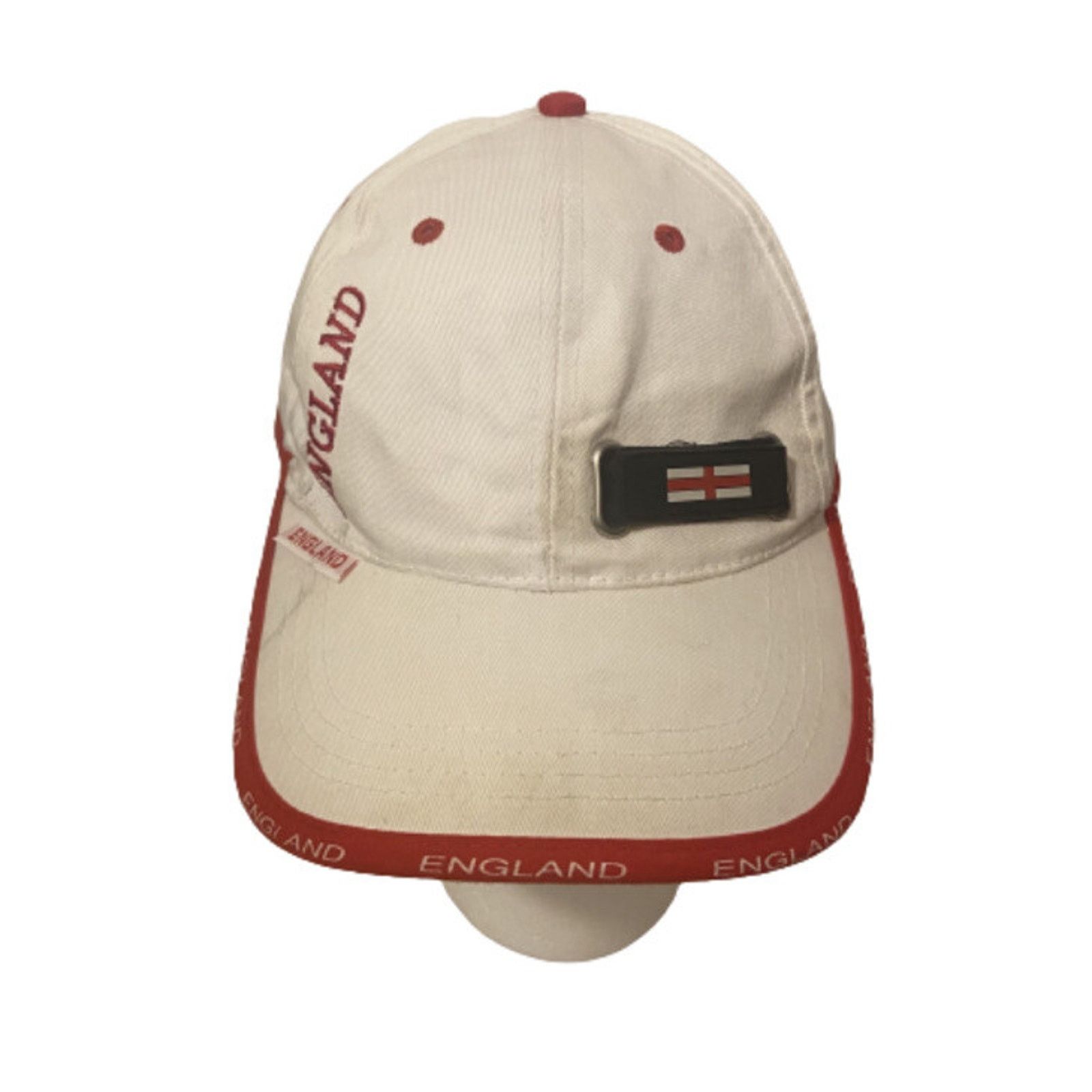Other Biking Hat White England Flag Adjustable Ball Cap Travel Size ONE SIZE - 1 Thumbnail
