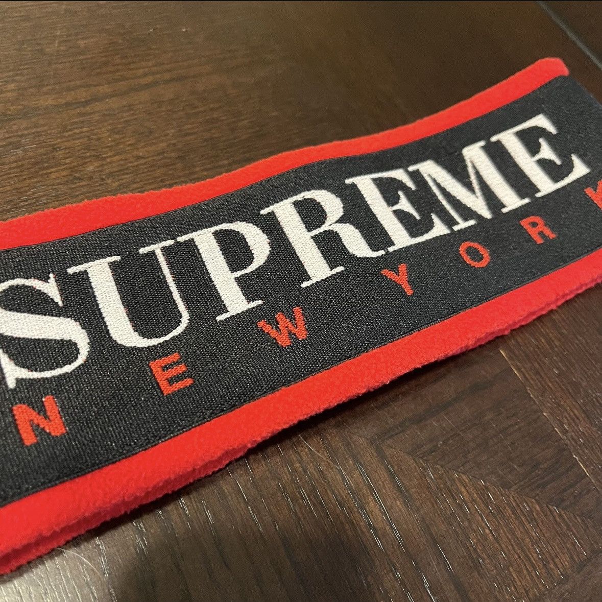 Supreme Supreme - Fleece Headband (FW16) - Black / Red - Used Size ONE SIZE - 3 Thumbnail