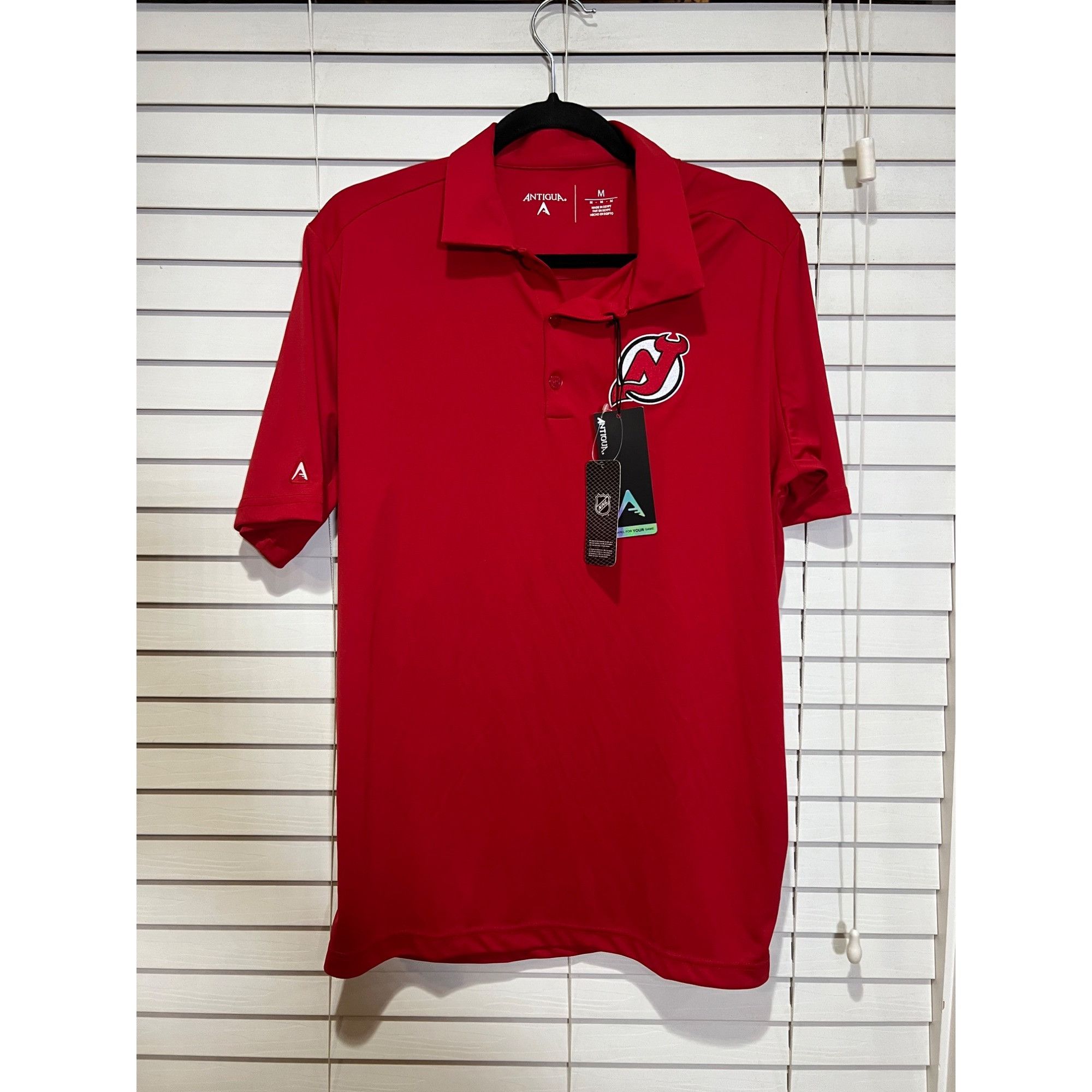 Antigua Men's New Jersey Devils Polo Shirt - NWT Size M