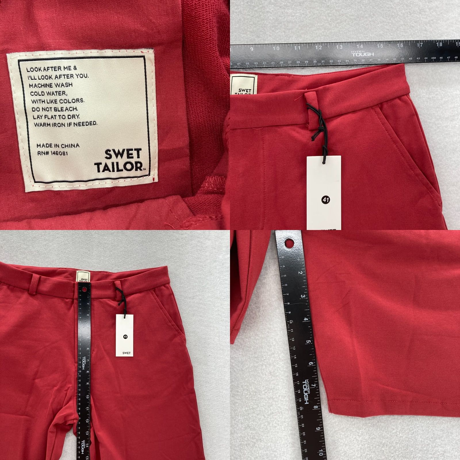 Vintage Swet Tailor Chino Shorts Mens 32 Red Wine Stretch Casual Athletic NWT Size US 32 / EU 48 - 8 Thumbnail