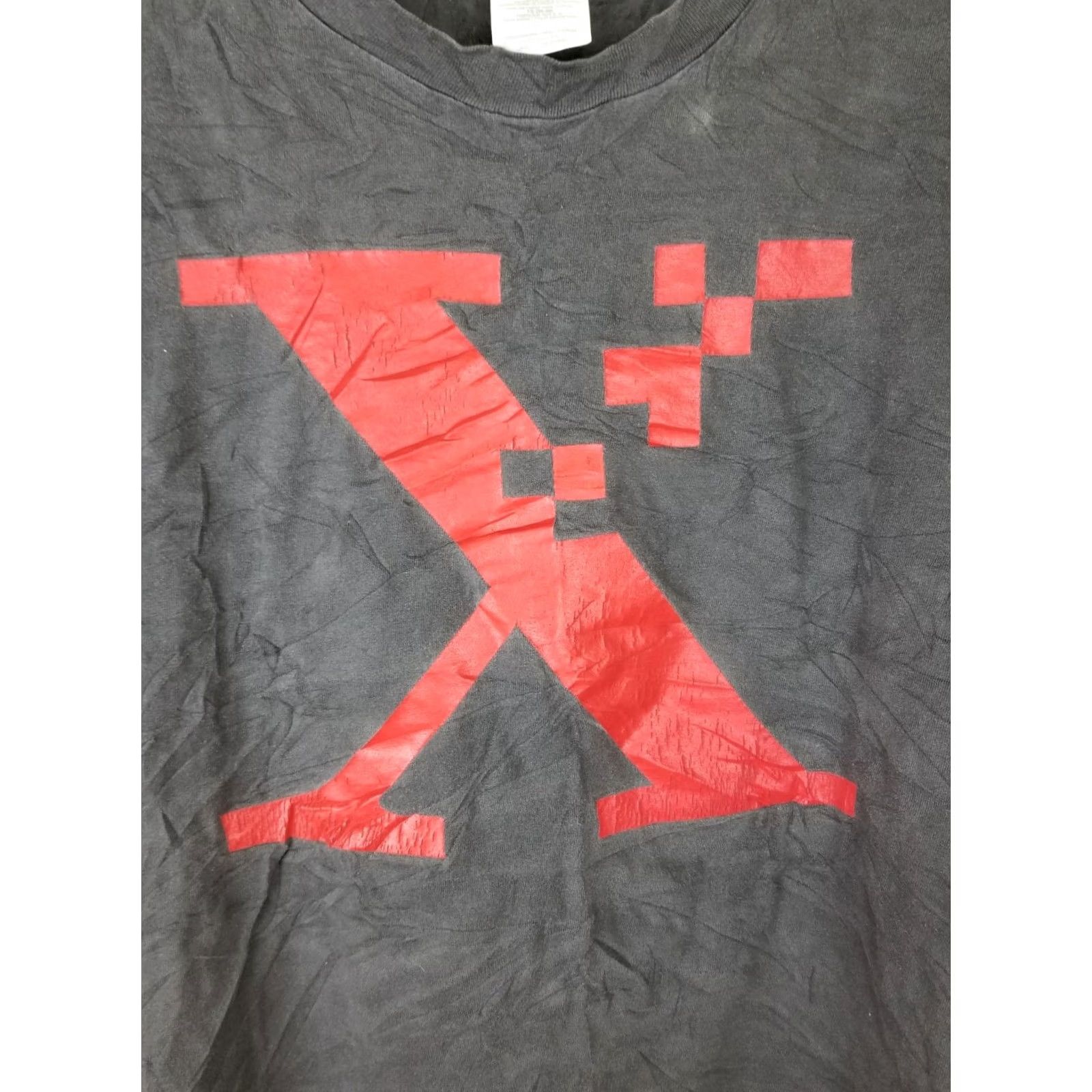 Hanes VINTAGE 90's Xerox Printer Company Promo Faded Black Cotton T-Shirt XL Mens Size US XL / EU 56 / 4 - 2 Thumbnail