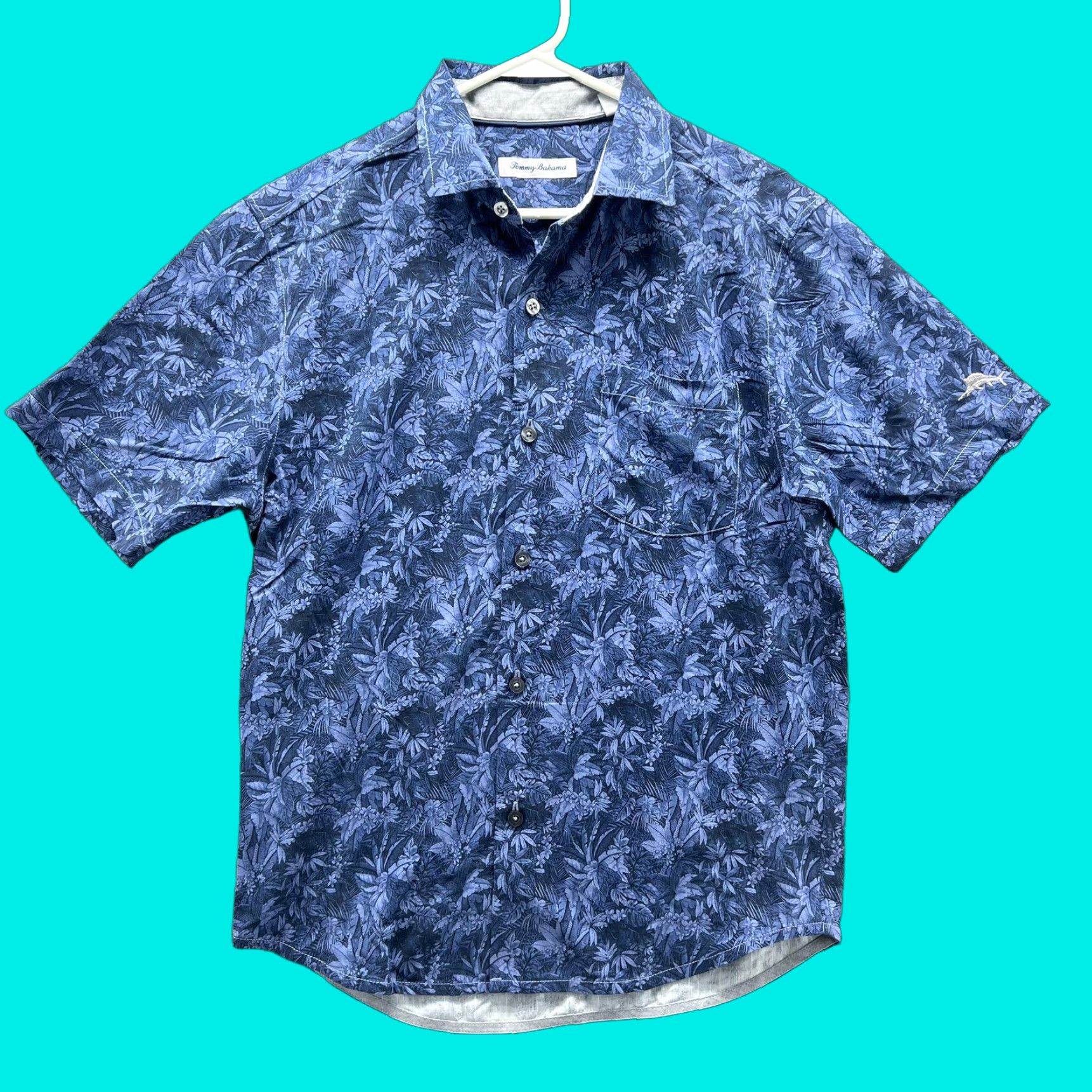 Tommy Bahama Tommy Bahama Shirt Mens S Blue Floral Hawaiian Short Sleeve Button Front Size US S / EU 44-46 / 1 - 1 Thumbnail