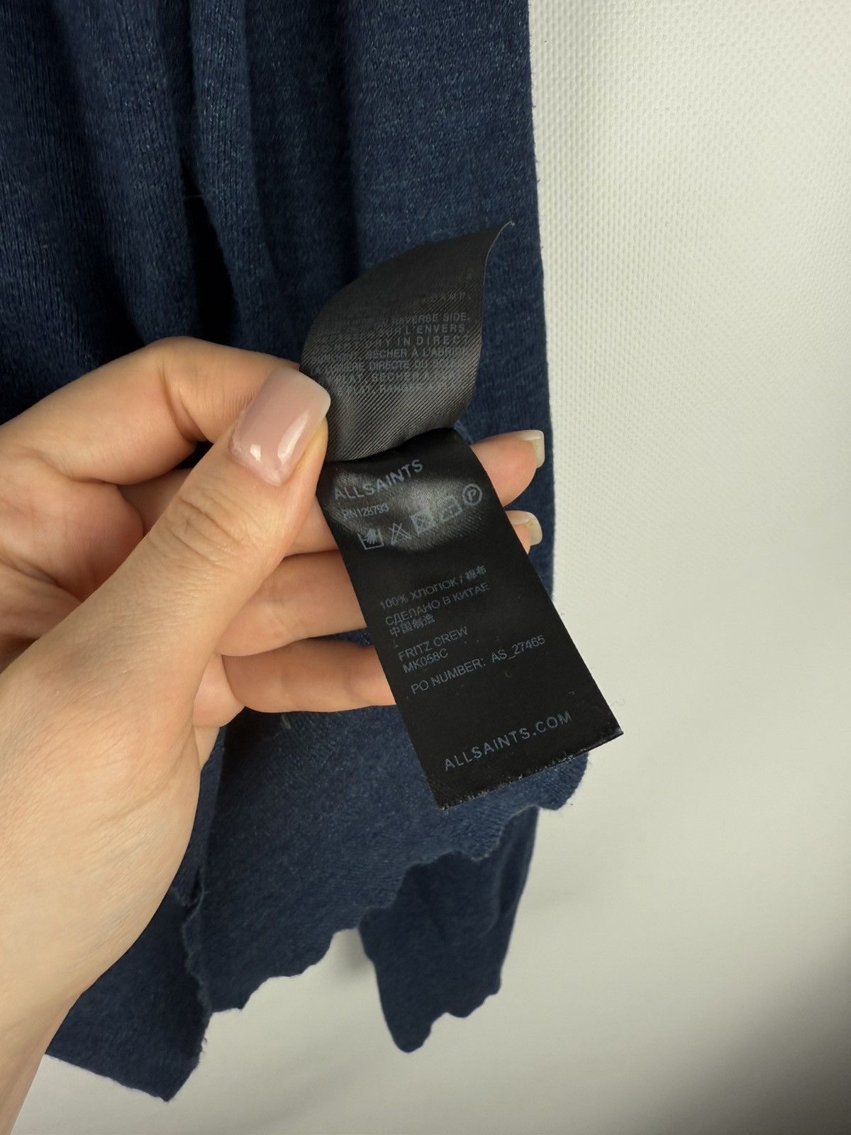 Allsaints × Japanese Brand Allsaints Fritz Crew Lightweight Cotton Sweater Pullover Size US M / EU 48-50 / 2 - 12 Thumbnail