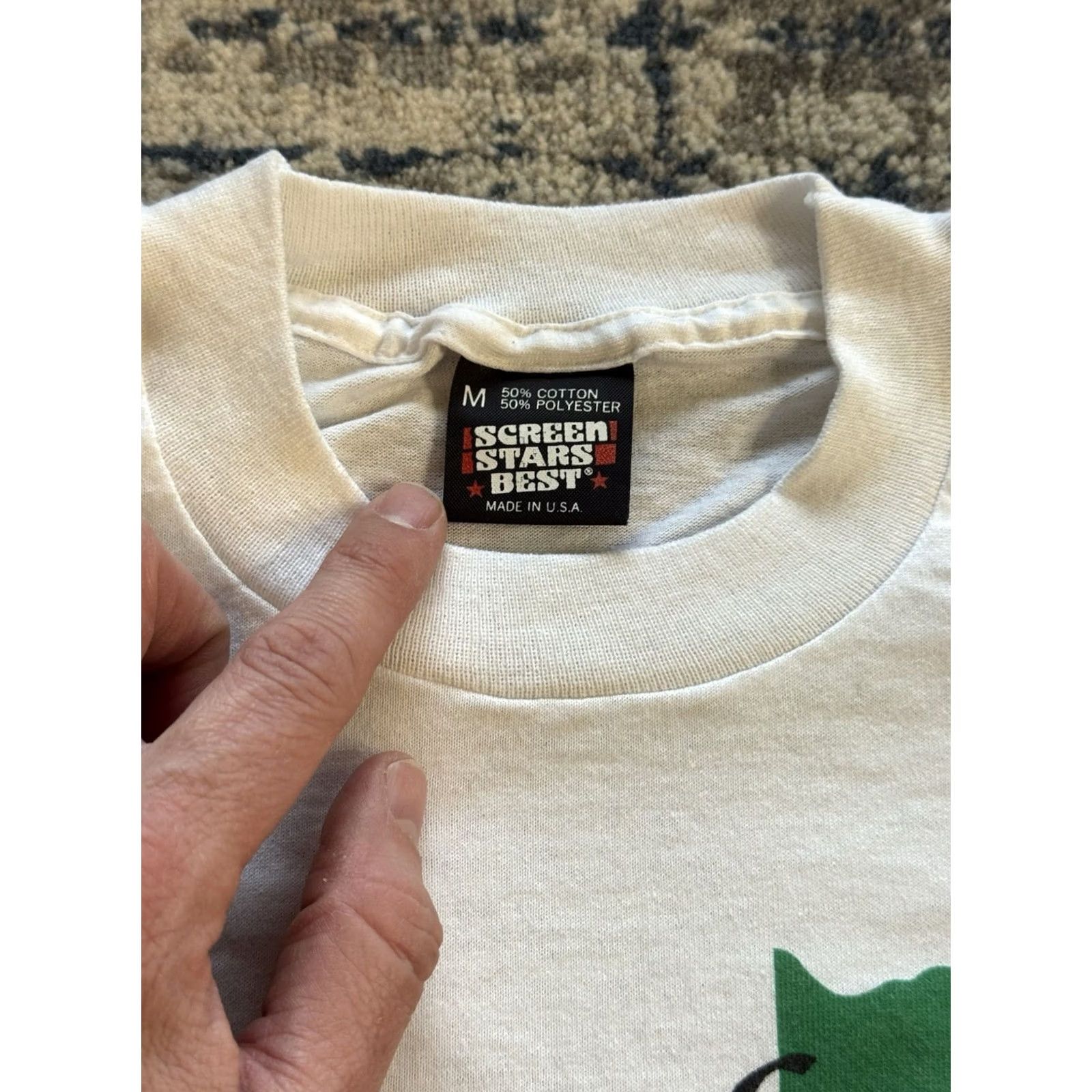 Vintage VINTAGE 80s Irish Freedom T Shirt Sz M Flag of Ireland Troubles Sinn Fein Noraid White Screen Stars Mens Size US M / EU 48-50 / 2 - 6 Thumbnail