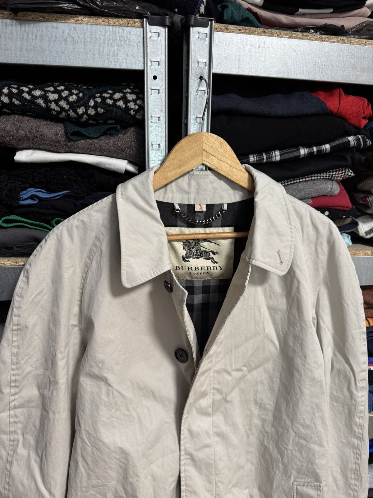 Burberry Burberry London Mens Trench Button Up Coat Sz 56 Nova Check Size US XL / EU 56 / 4 - 2 Thumbnail