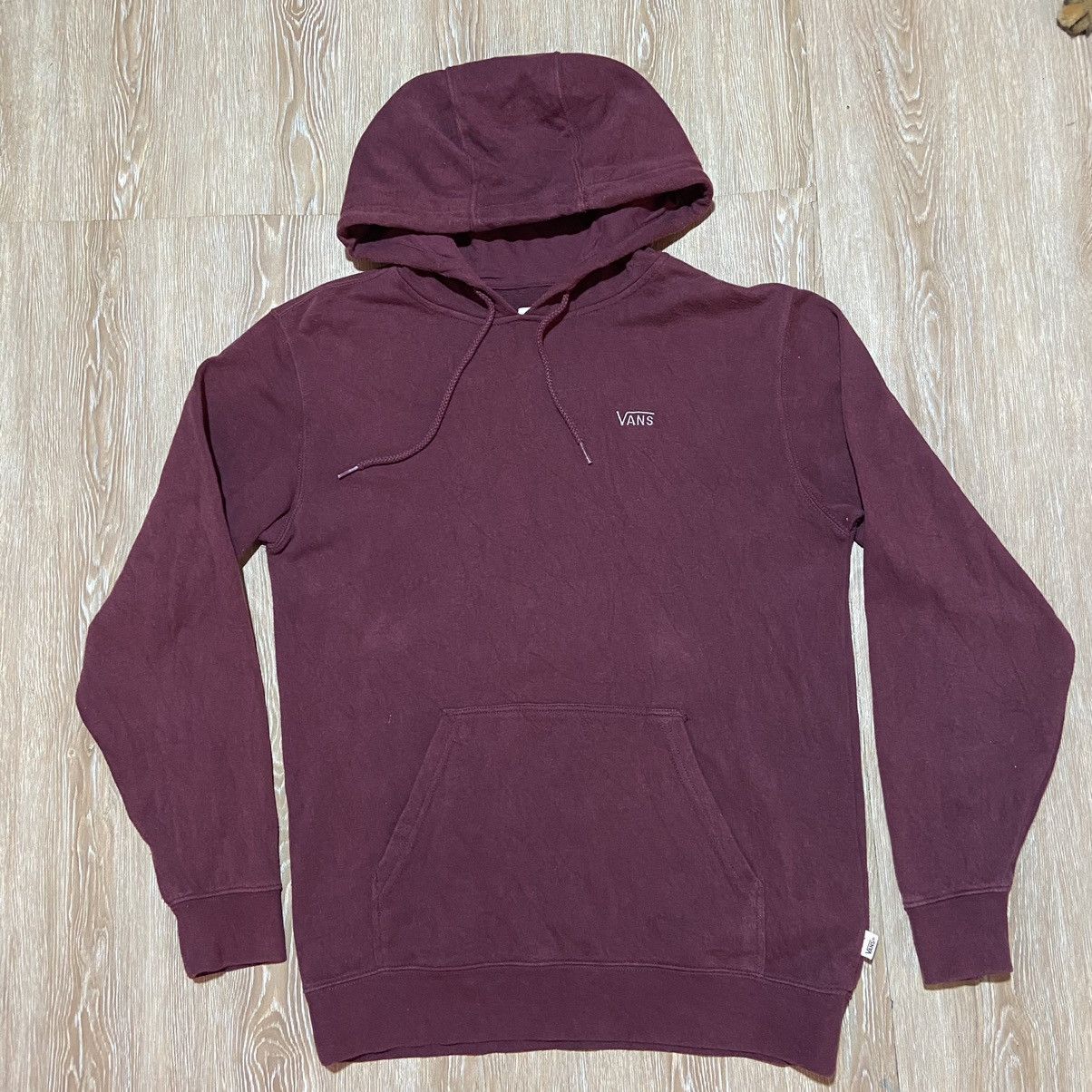 image of Skategang x Vans Small Logo Pullover Hoodie in Maroon, Men's