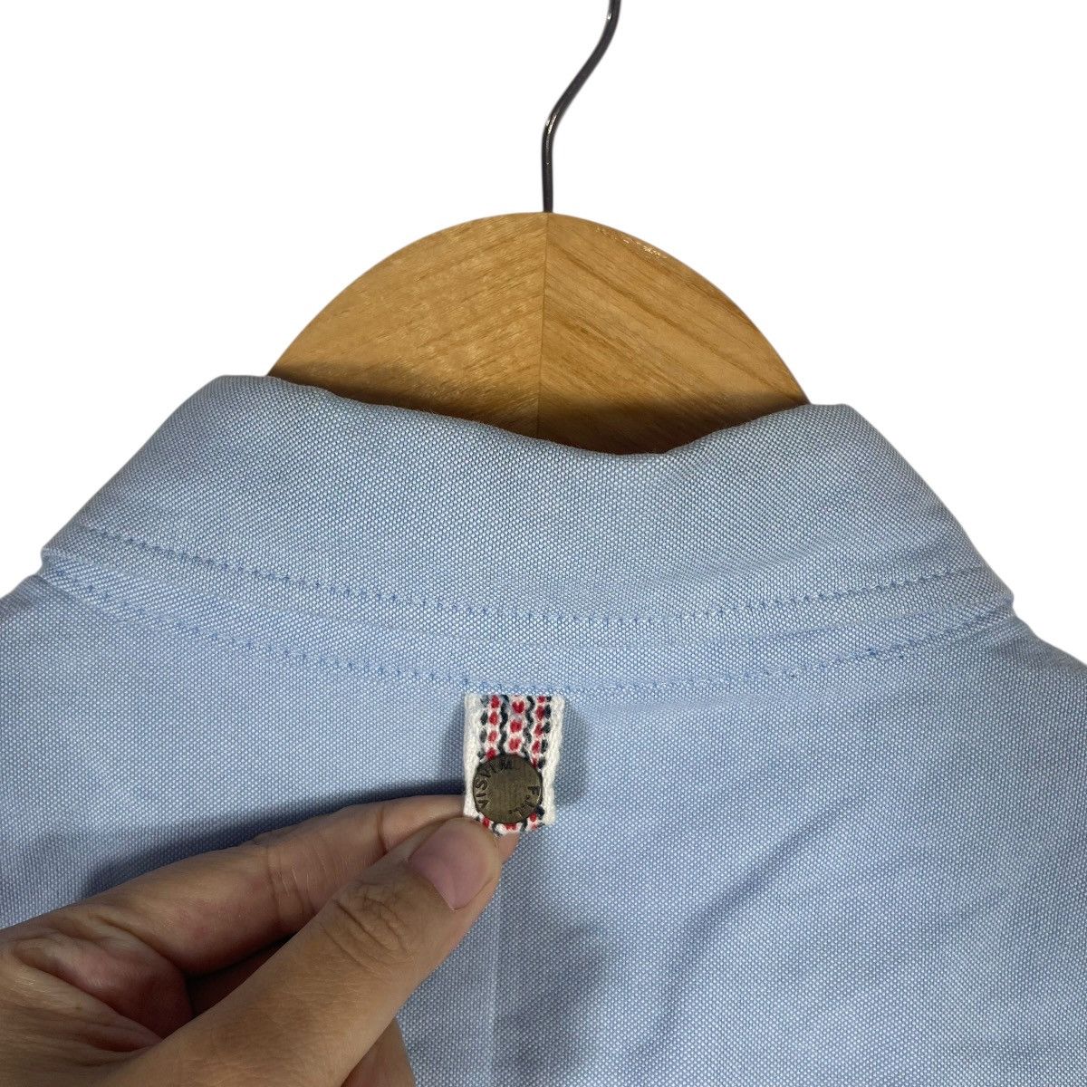 Visvim VISVIM Button-Down Oxford Shirt Light Blue Japanese Designer Size US M / EU 48-50 / 2 - 7 Thumbnail