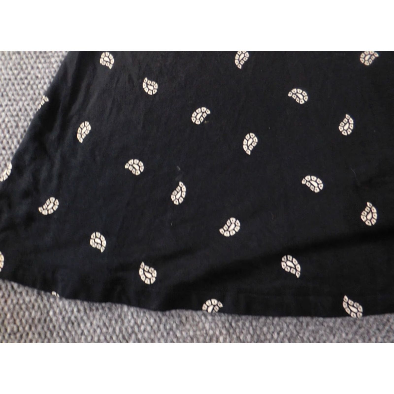 Loft LOFT Dress A-Line Womens Medium Black Geometric Rayon Stretch Knee Length Long Sleeve Scoop Neck Pullover Regular Size M Fashion Size M / US 6-8 / IT 42-44 - 3 Thumbnail