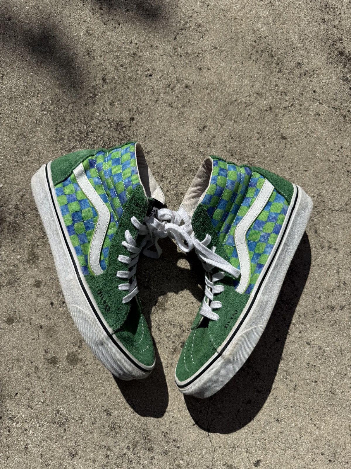 Awake NY Vans Sk8-Hi Awake NY Green skate Shoe Sneaker Mens Sz 8 Size US 8 / EU 41 - 1 Thumbnail
