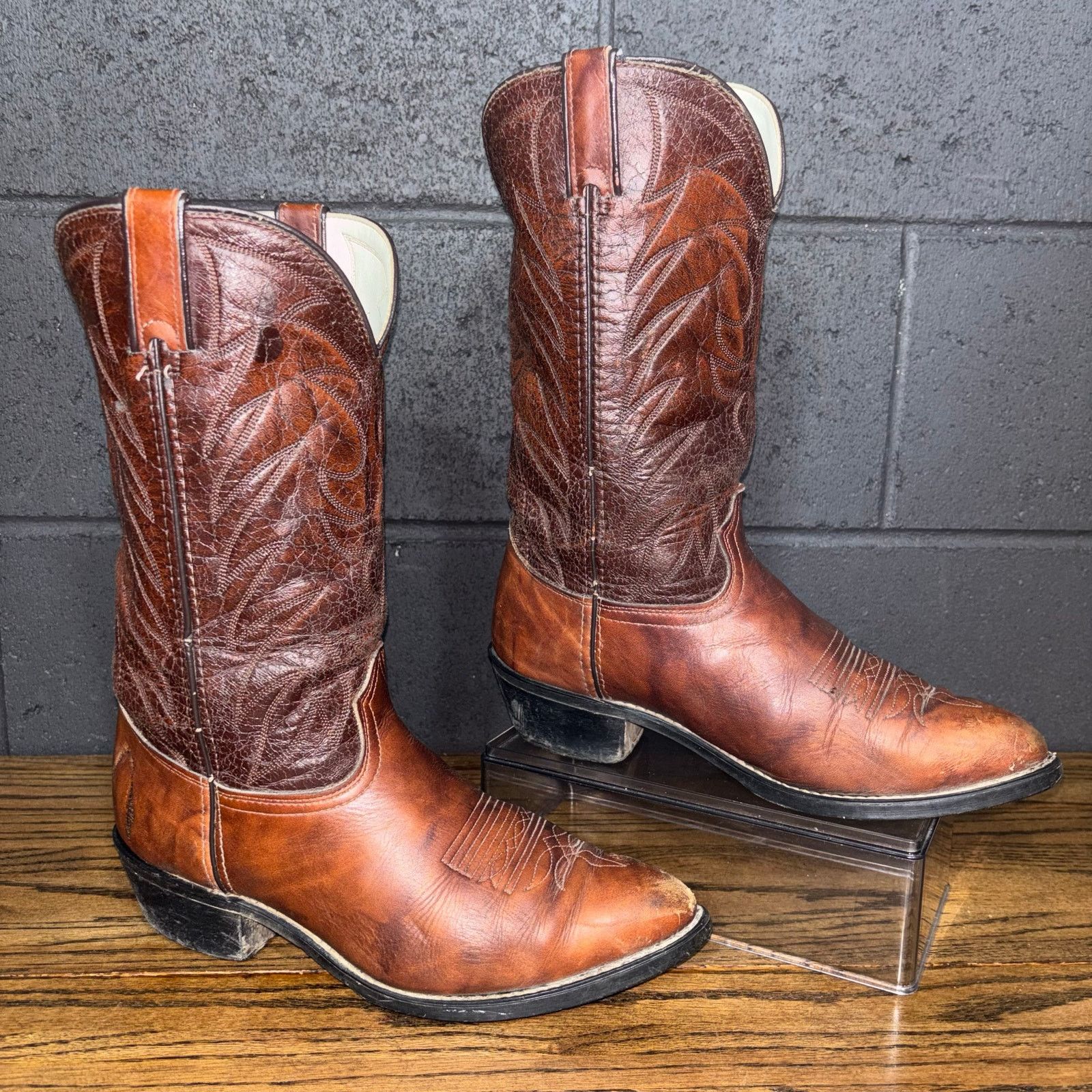 Durango Mens 9.5 EE Western Cowboy Boots Leather Made in USA