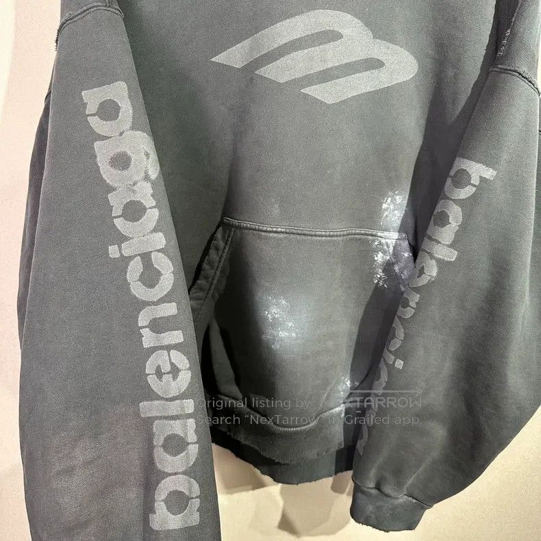 Balenciaga Balenciaga 3B Splatter Distressed Hoodie Size US M / EU 48-50 / 2 - 3 Thumbnail