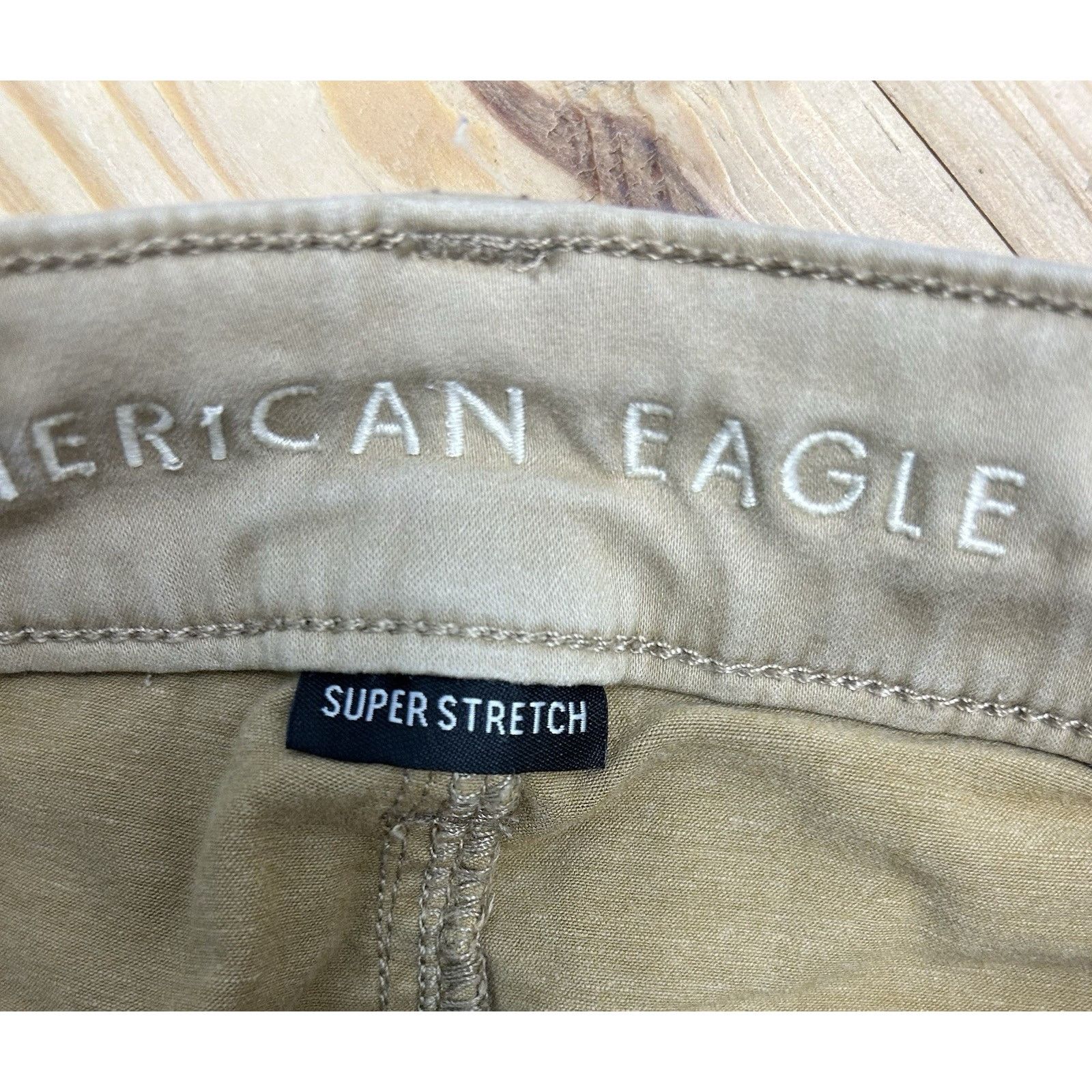 American Eagle Outfitters American Eagle Women's Tan Super Stretch Skinny Pants Sz 00 Size 24" / US 00 / IT 34 - 3 Thumbnail