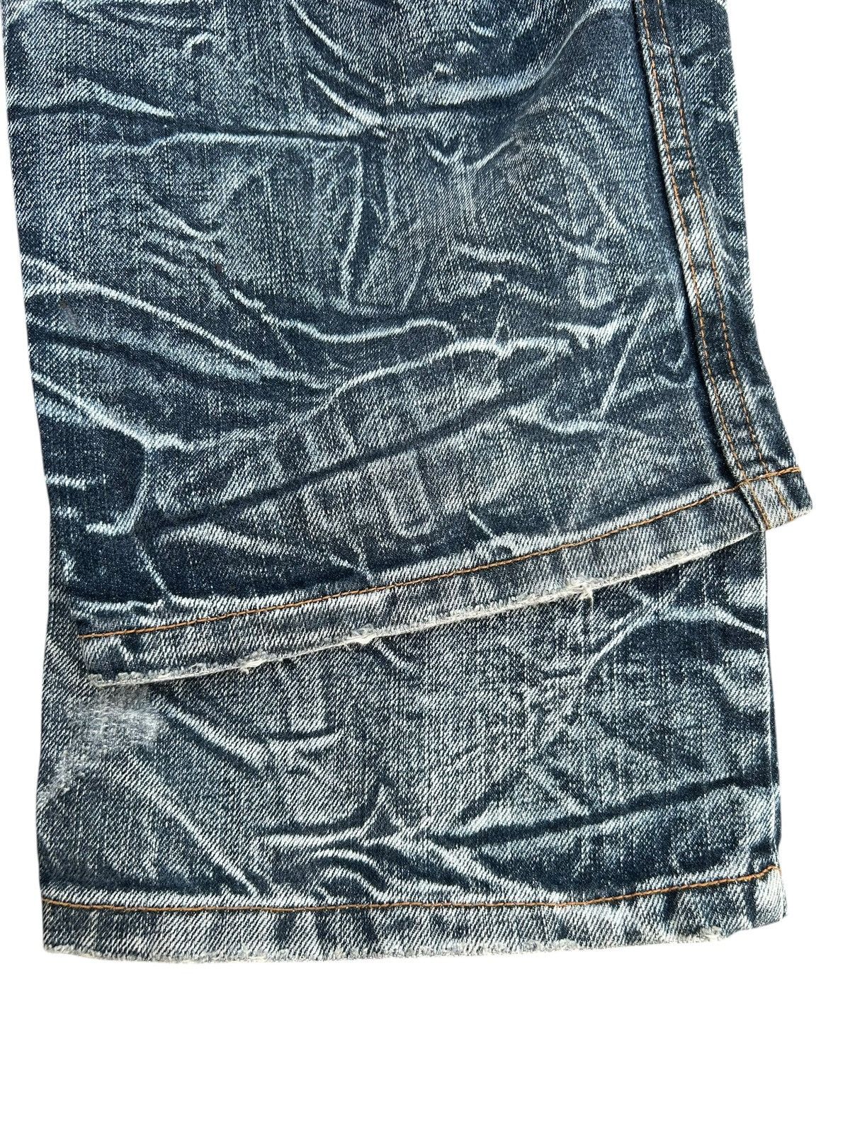 Kapital Nylaus Double Waist Japanese Punk Distressed Denim Jeans Size US 34 / EU 50 - 13 Thumbnail