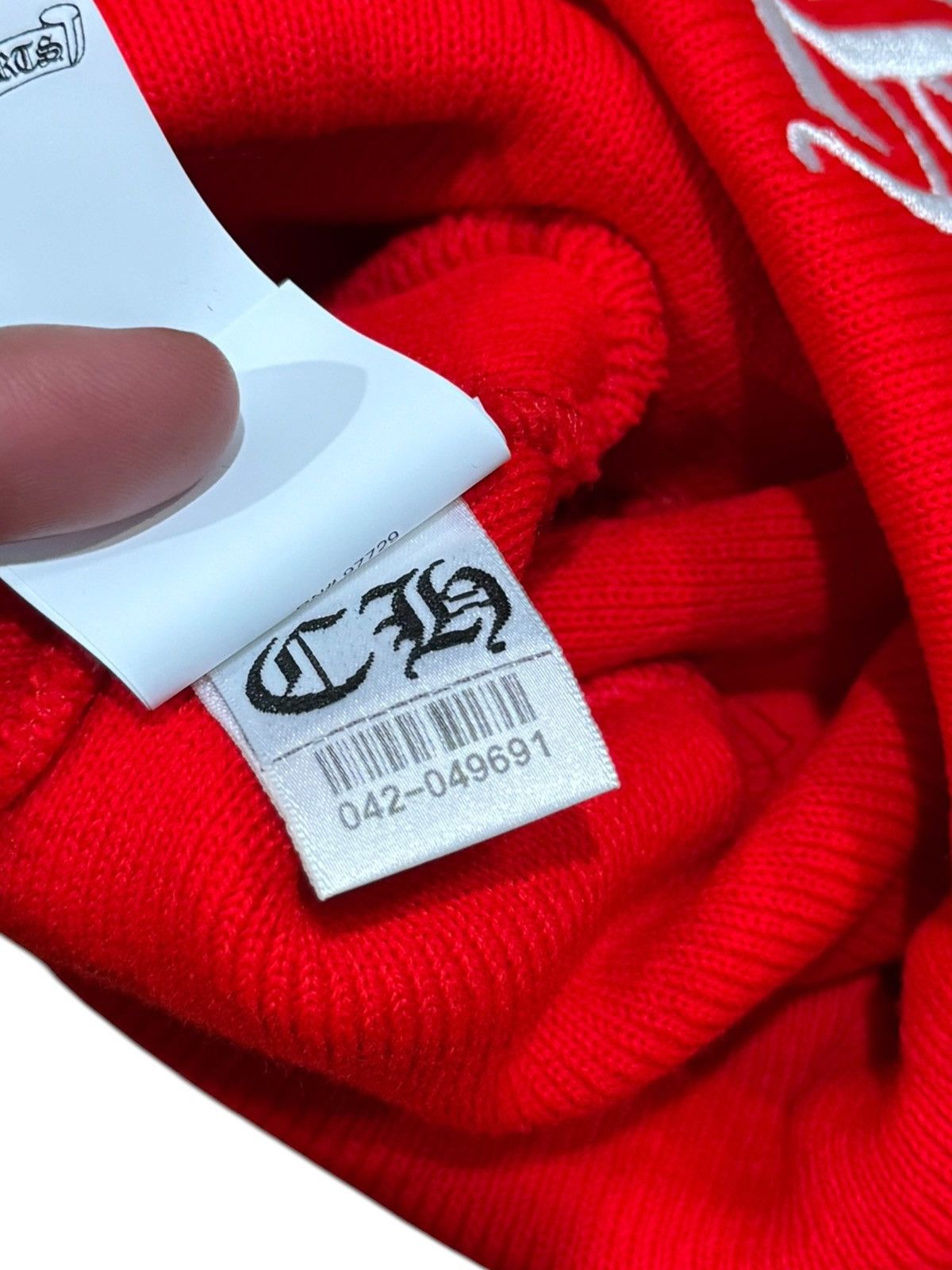 Chrome Hearts Chrome Hearts CH Logo Beanie Red White Size ONE SIZE - 8 Thumbnail
