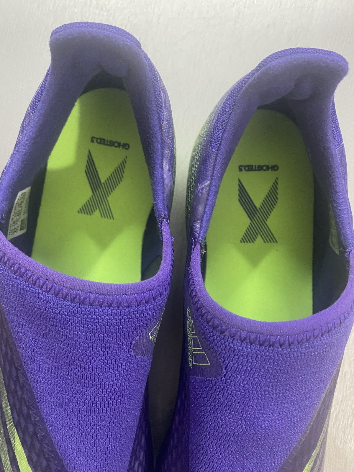 Adidas adidas X Ghosted 3 Laceless FG Purple Green Size US 12 / EU 45 - 14 Thumbnail