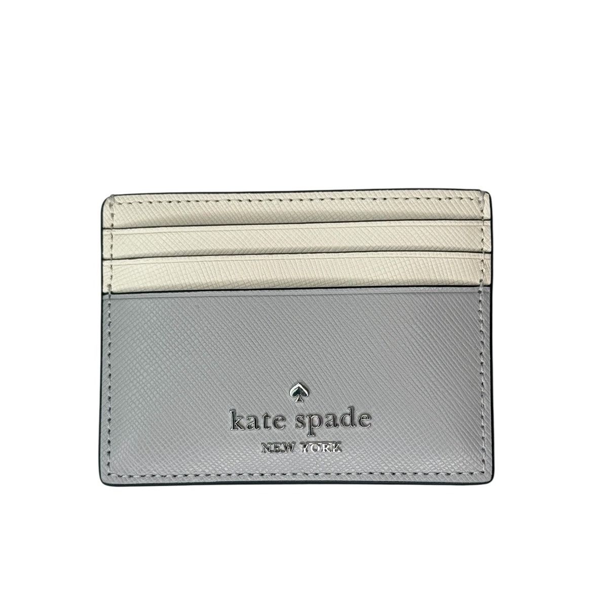 Kate Spade Kate Spade Madison Small Slim Card Holder Platinum Grey Size ONE SIZE - 1 Thumbnail