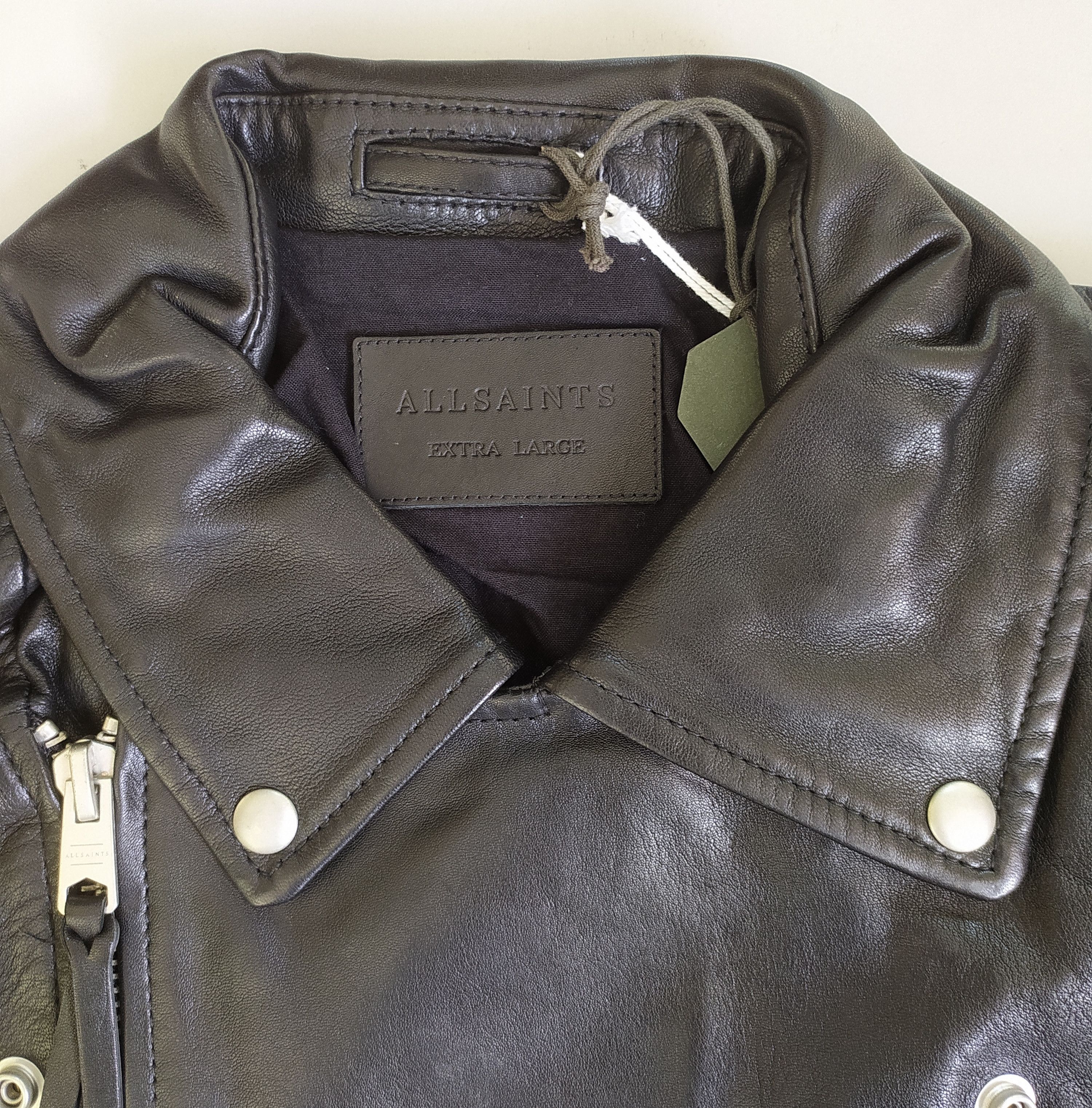 Allsaints ALLSAINTS Allen Biker Leather Jacket Free SHIPPING FTP/9024 Size US XL / EU 56 / 4 - 8 Thumbnail